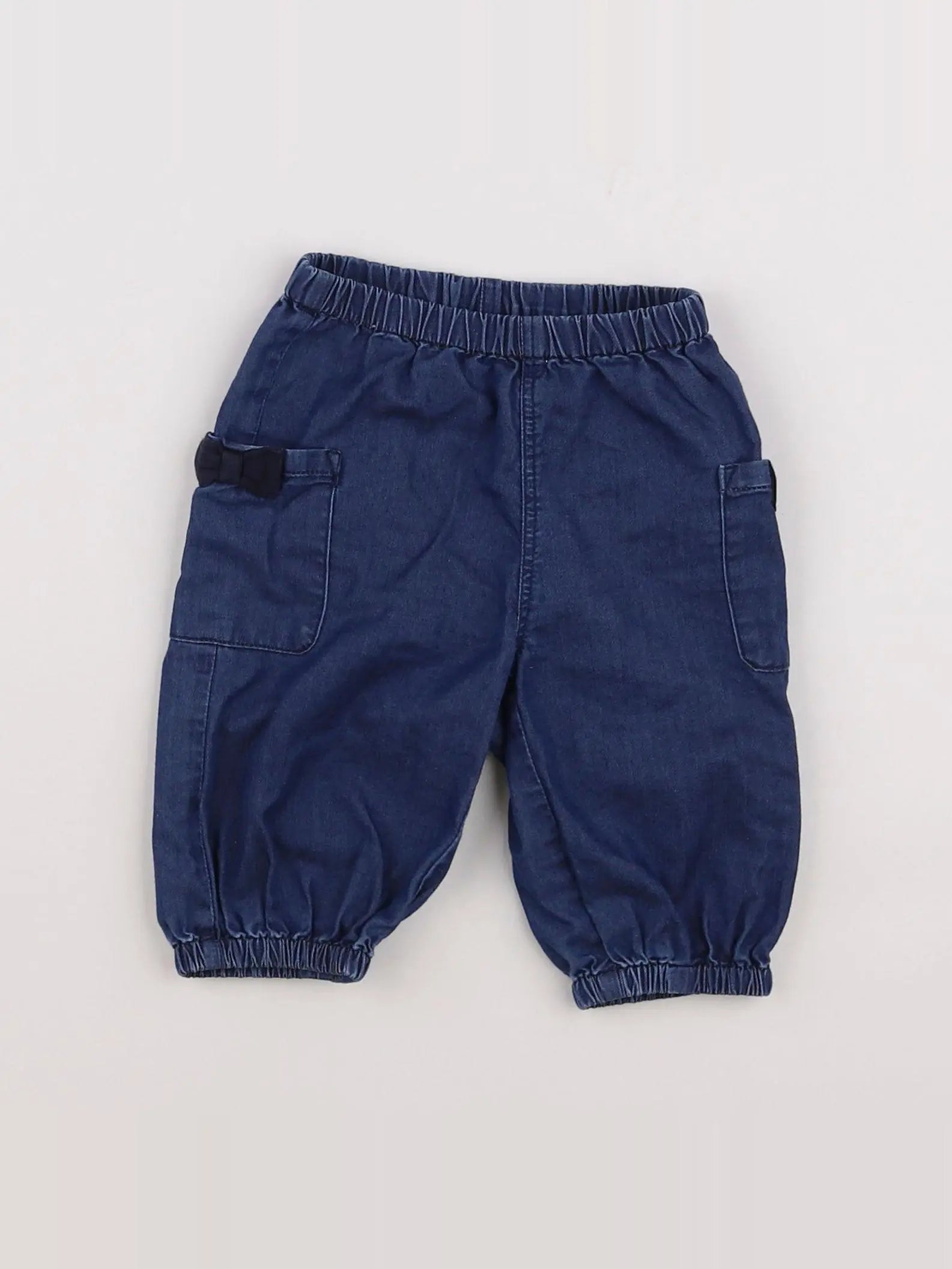Petit Bateau - pantalon bleu - 3 mois