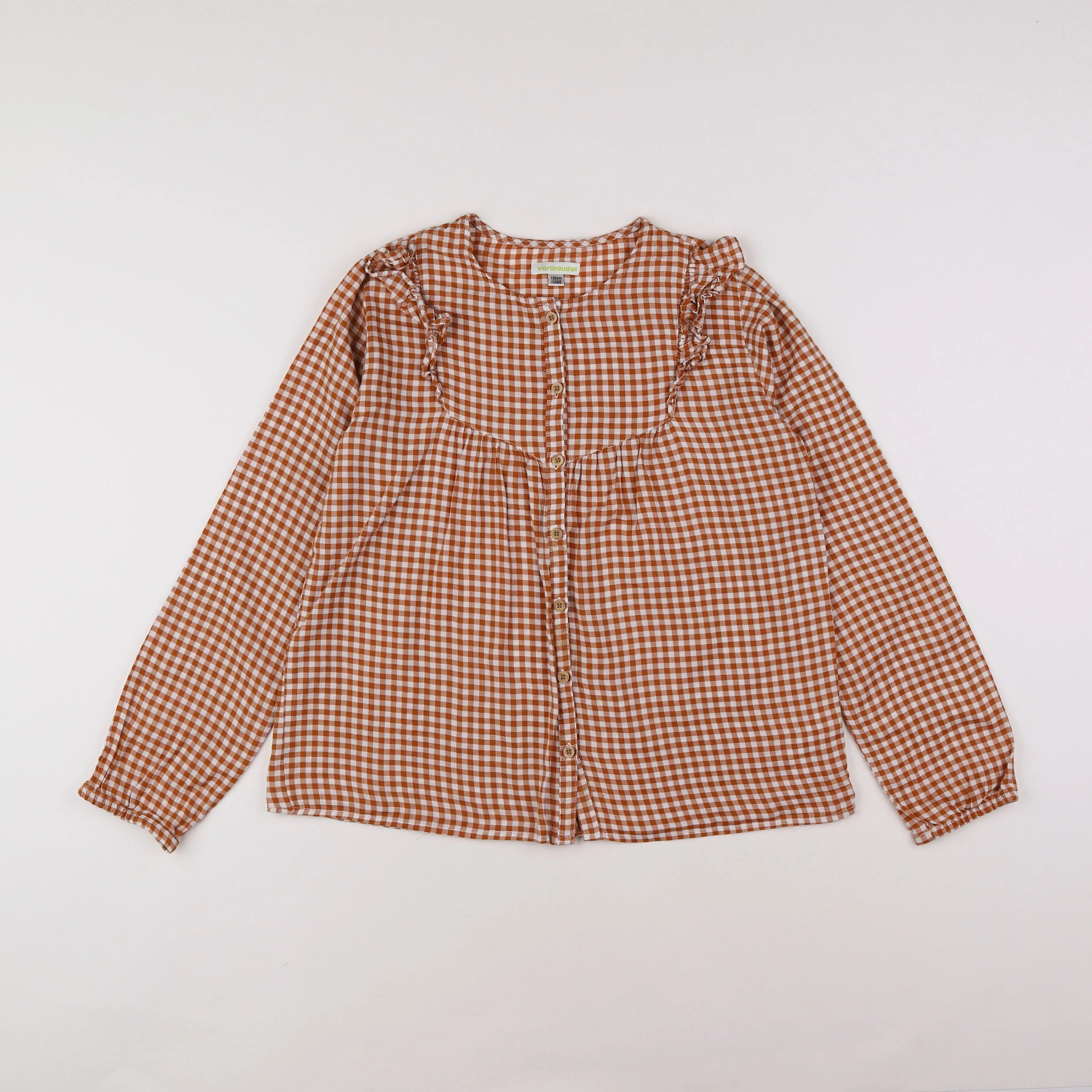 Vertbaudet - blouse blanc, orange - 12 ans