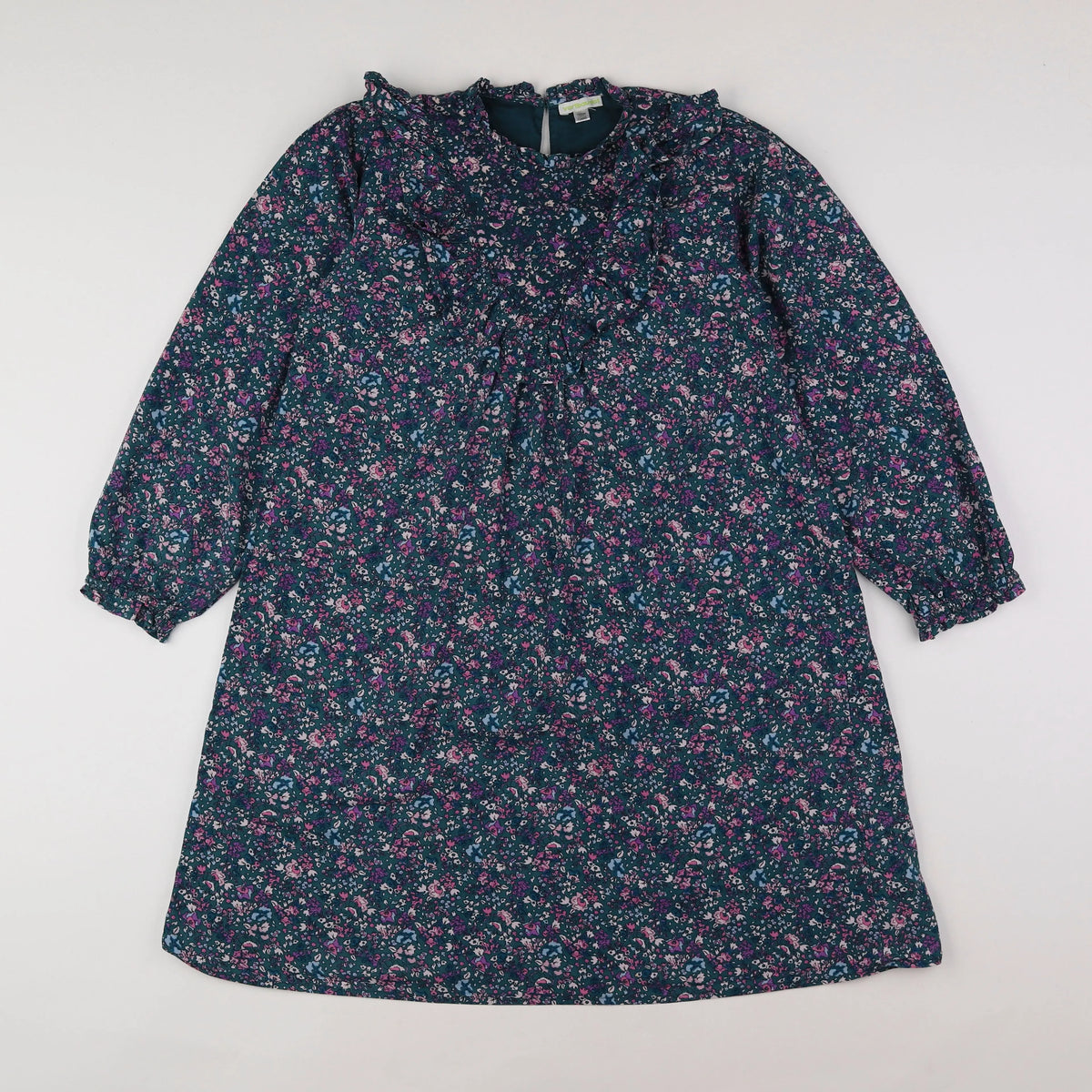 Vertbaudet - robe vert, rose - 12 ans