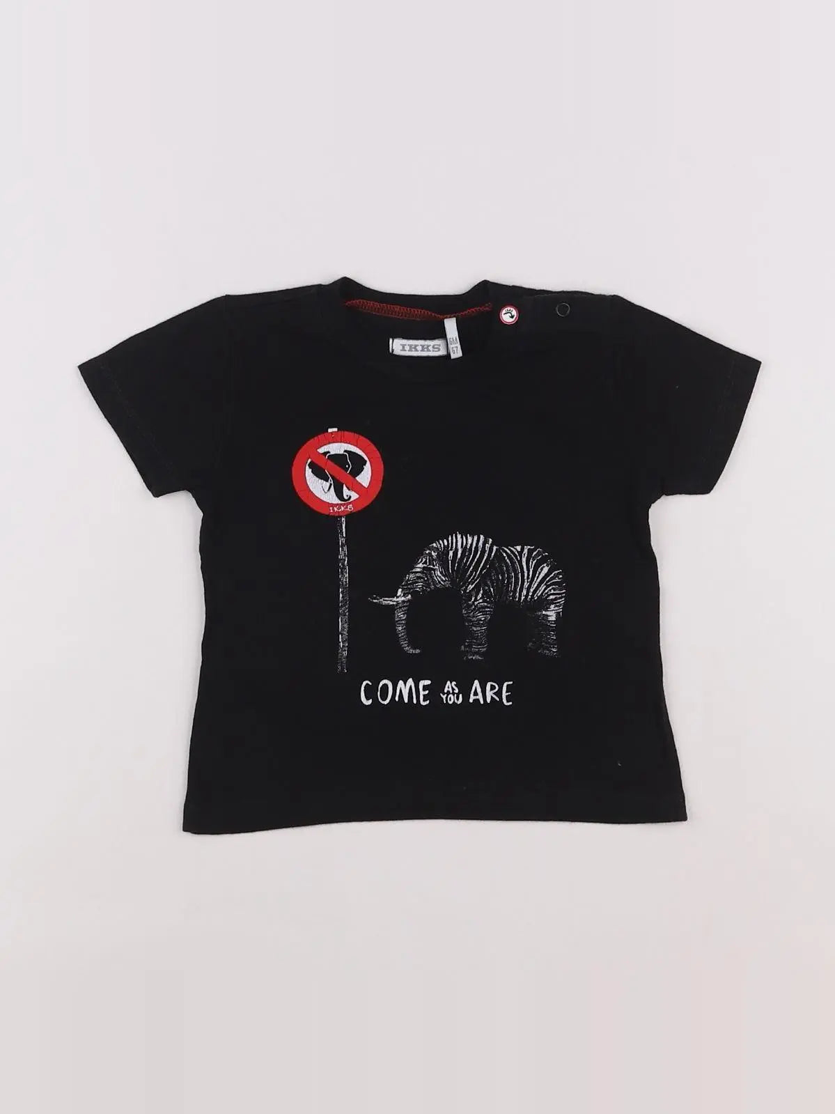 IKKS - tee-shirt noir - 6 mois