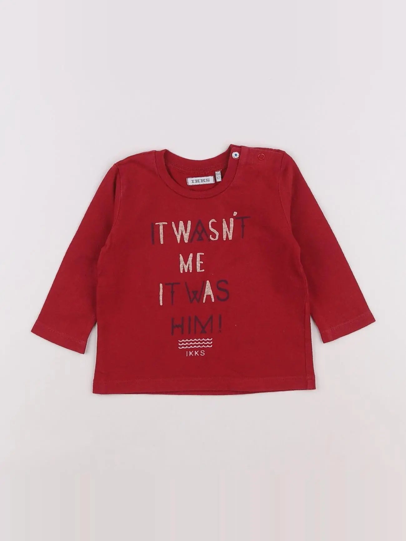 IKKS - tee-shirt rouge - 6 mois