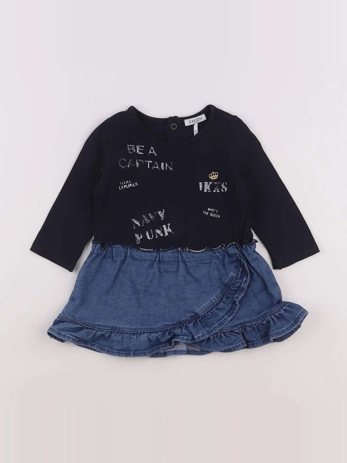 IKKS - robe bleu - 6 mois