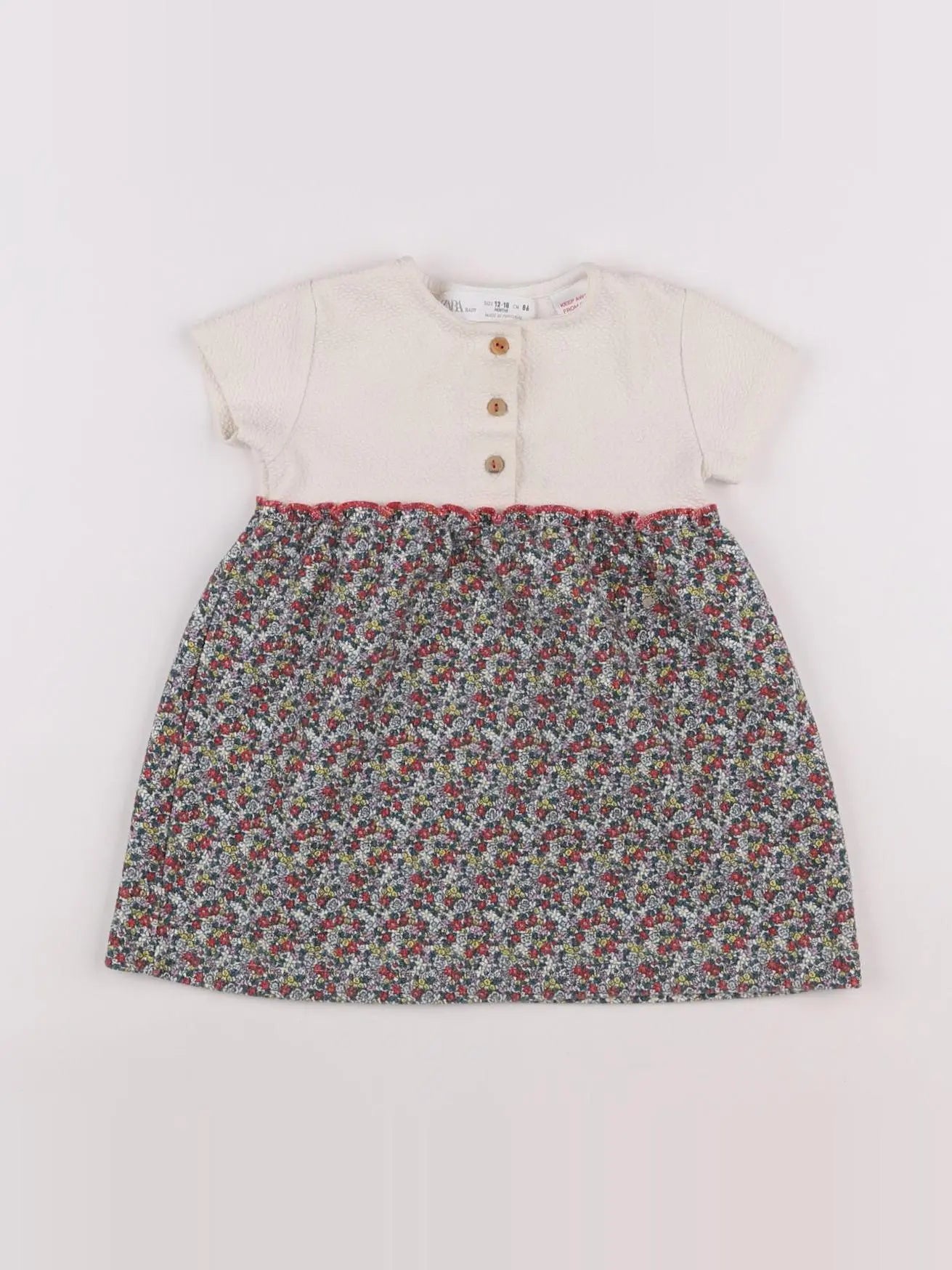 Zara - robe multicolore - 12/18 mois