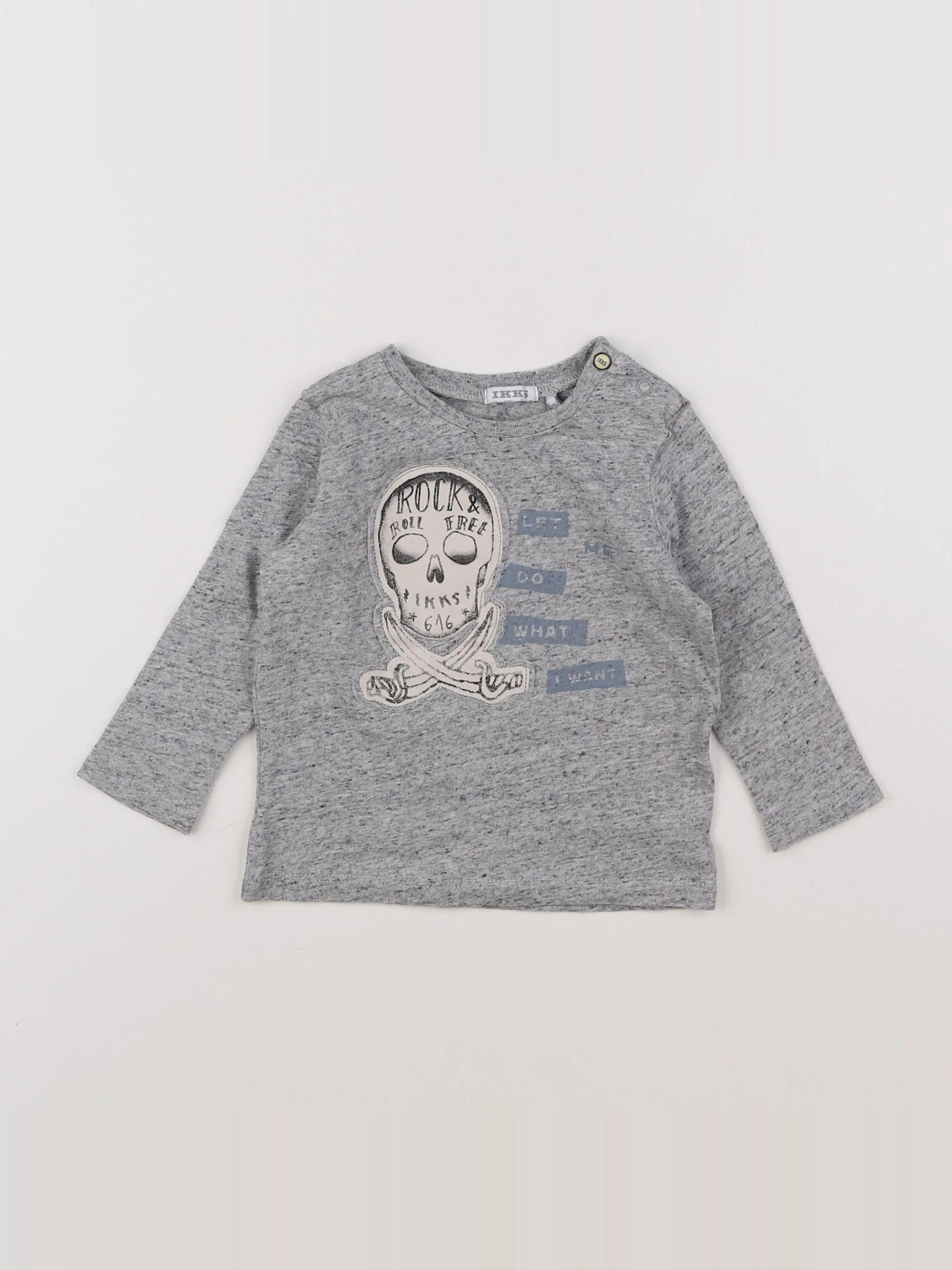 IKKS - tee-shirt gris - 12 mois