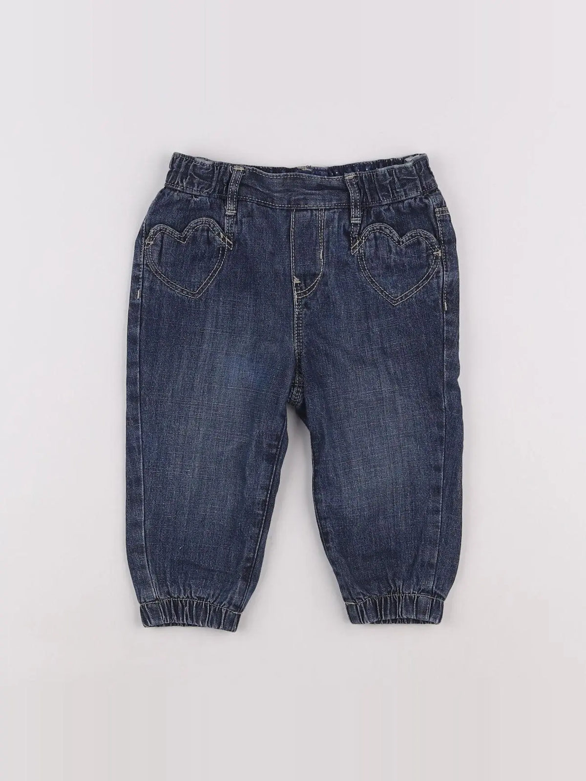 H&M - jean bleu - 6/9 mois