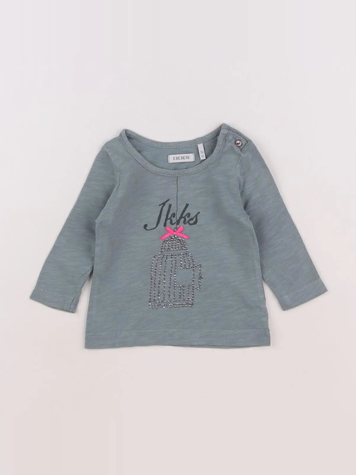 IKKS - tee-shirt vert, bleu - 3 mois