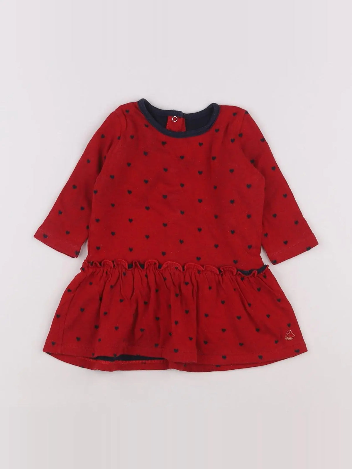 Petit Bateau - robe rouge - 6 mois