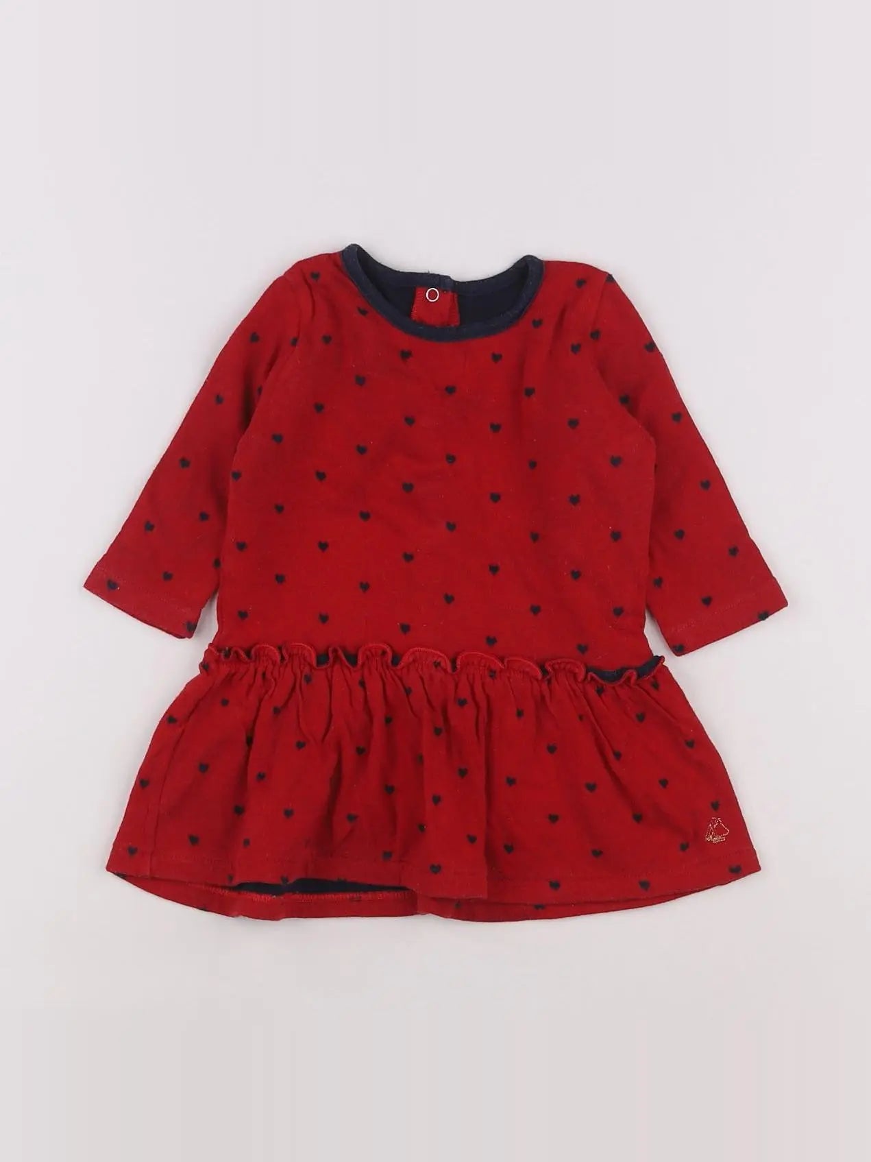Petit Bateau - robe rouge - 6 mois