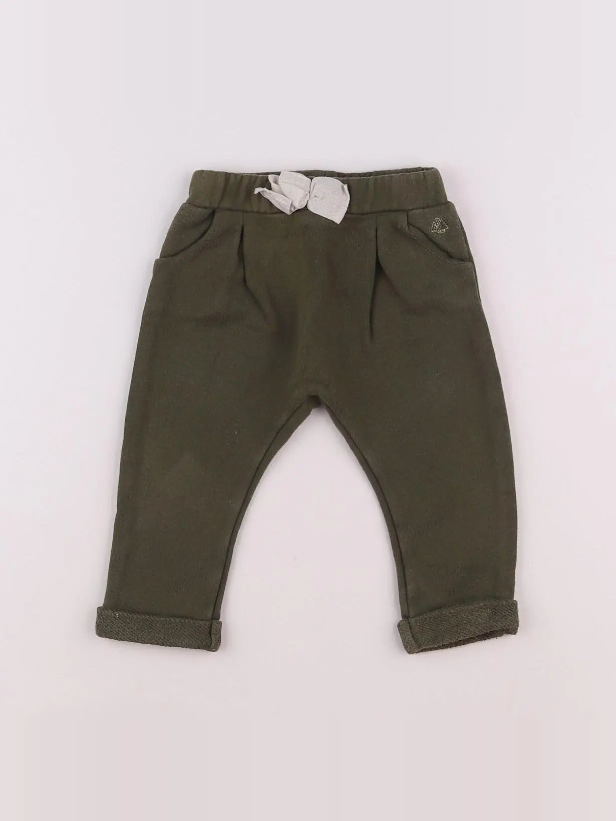 Petit Bateau - sarouel vert - 6 mois