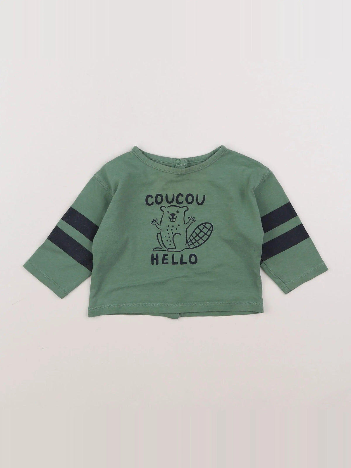Vertbaudet - tee-shirt vert - 6 mois