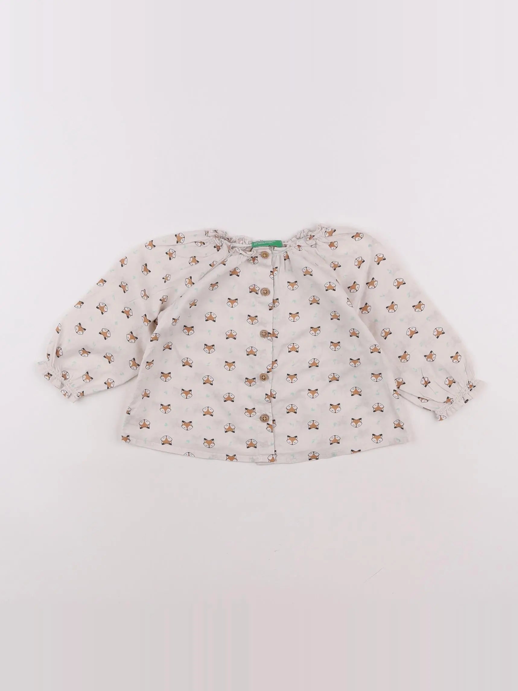 Benetton - blouse beige - 12 mois