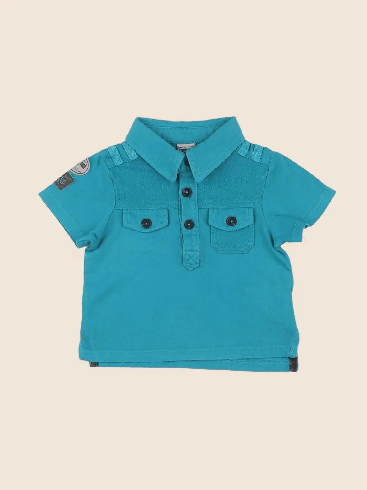 Tape à l'oeil - polo vert - 12 mois