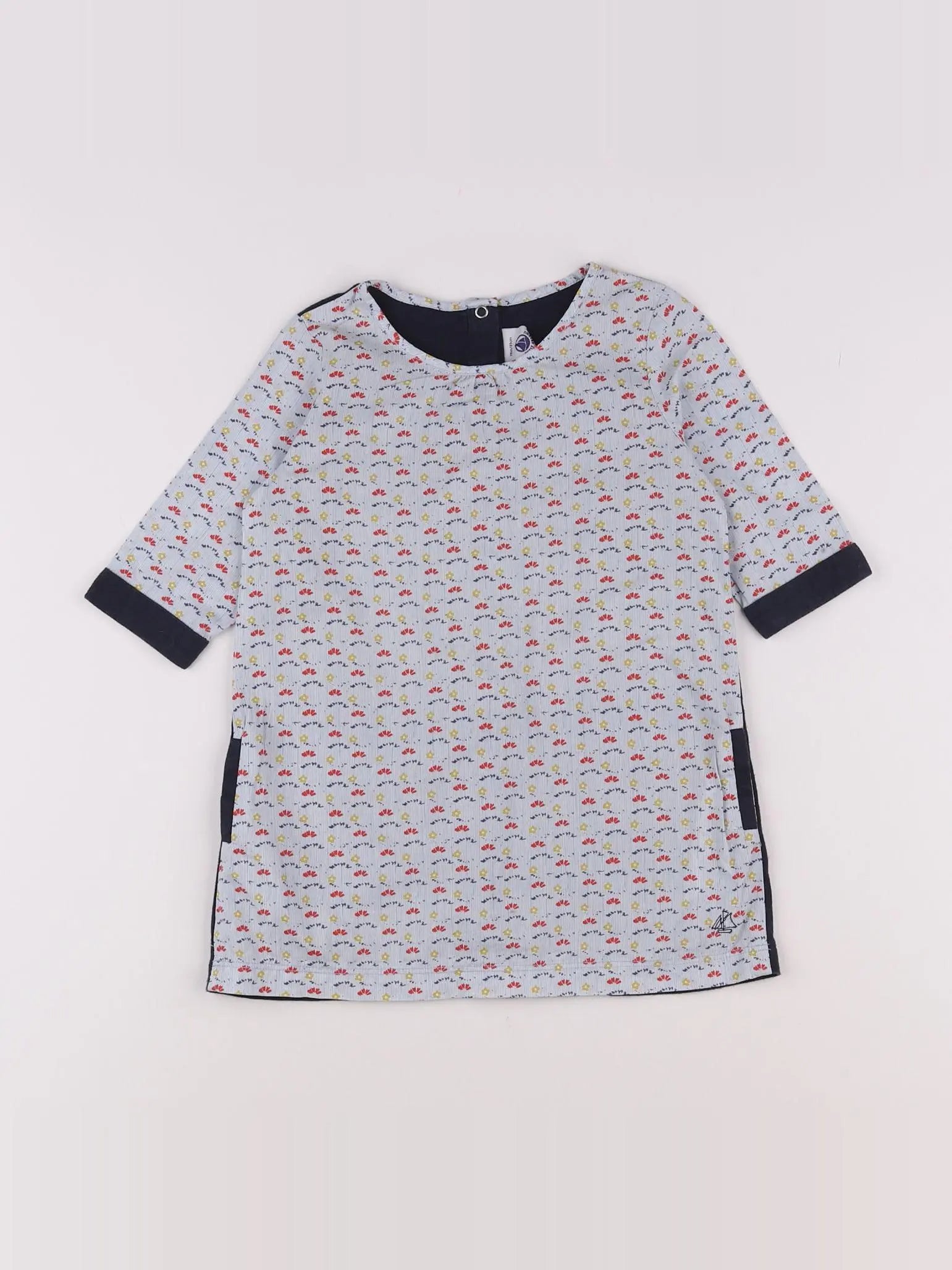 Petit Bateau - robe bleu - 18 mois