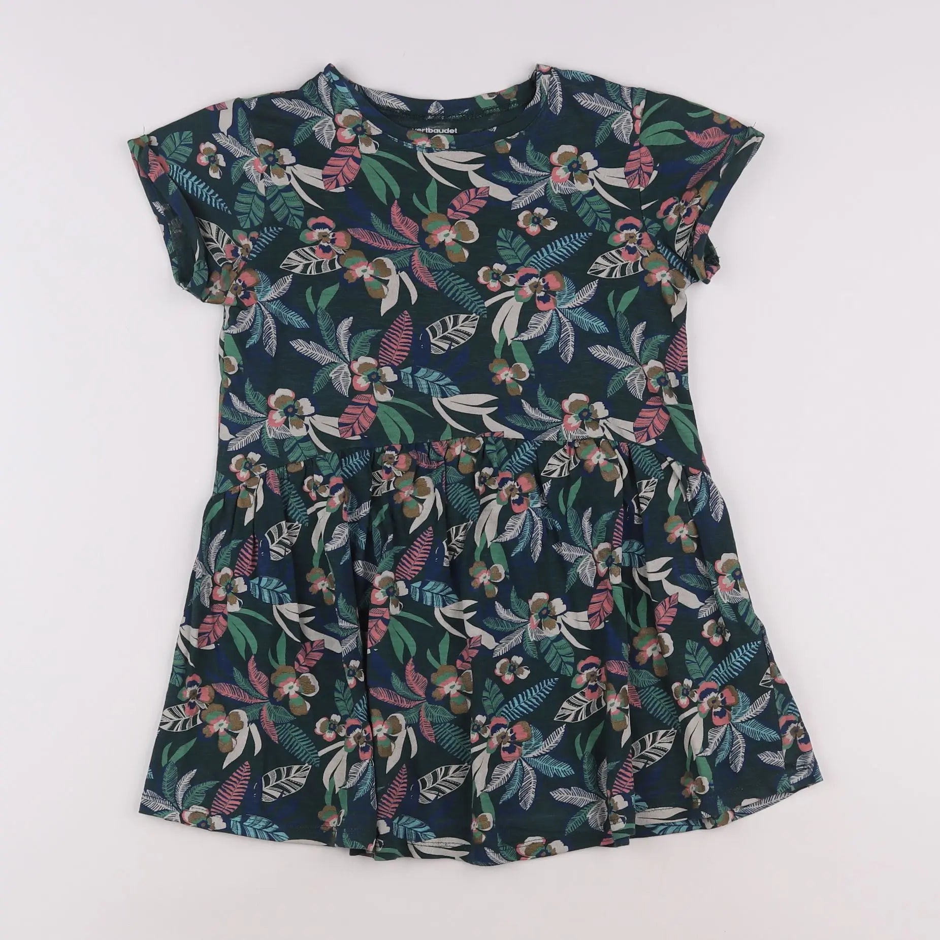 Vertbaudet - robe multicolore - 8 ans