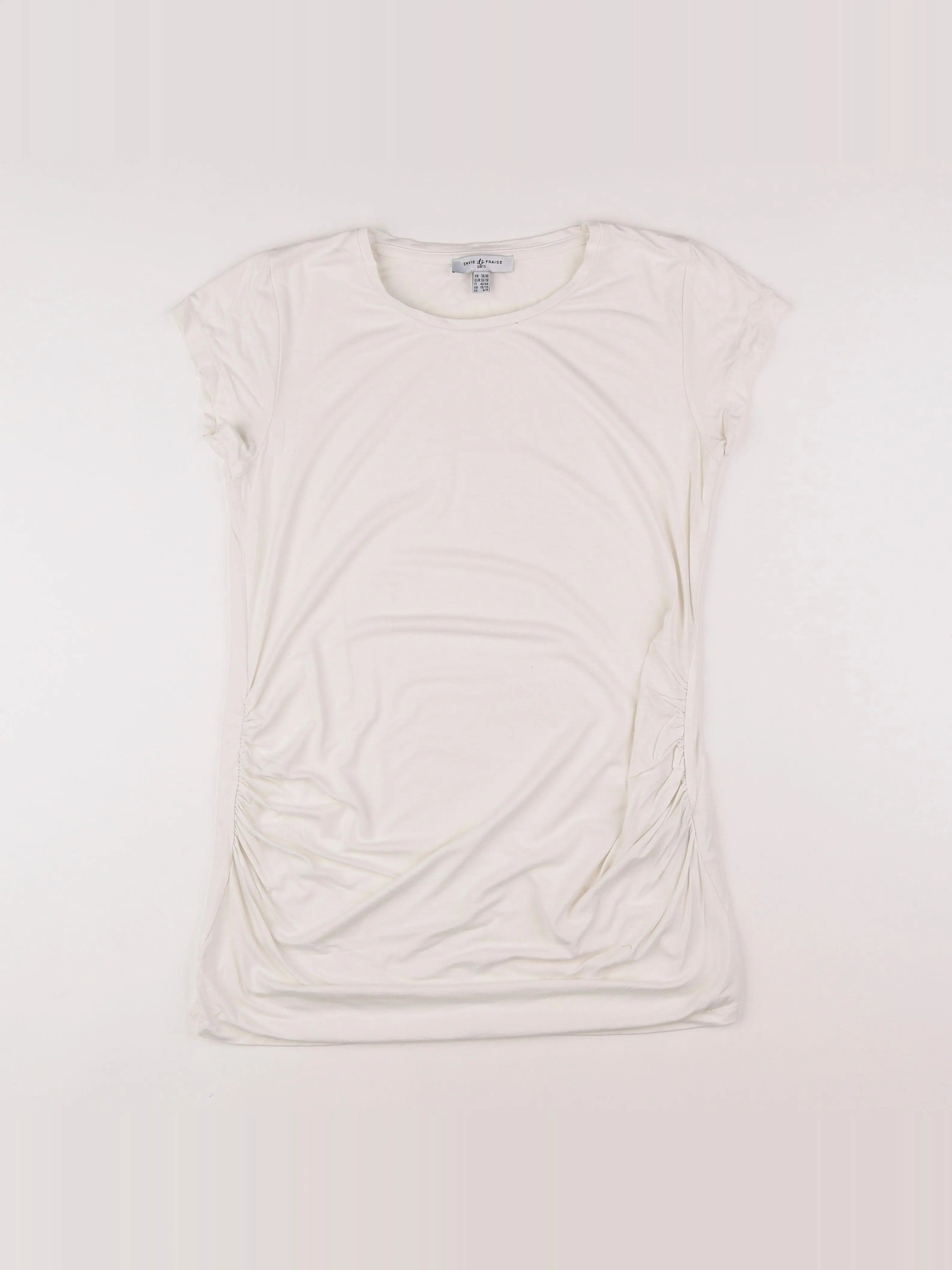 Envie de fraise - tee-shirt grossesse blanc - 38 à 40