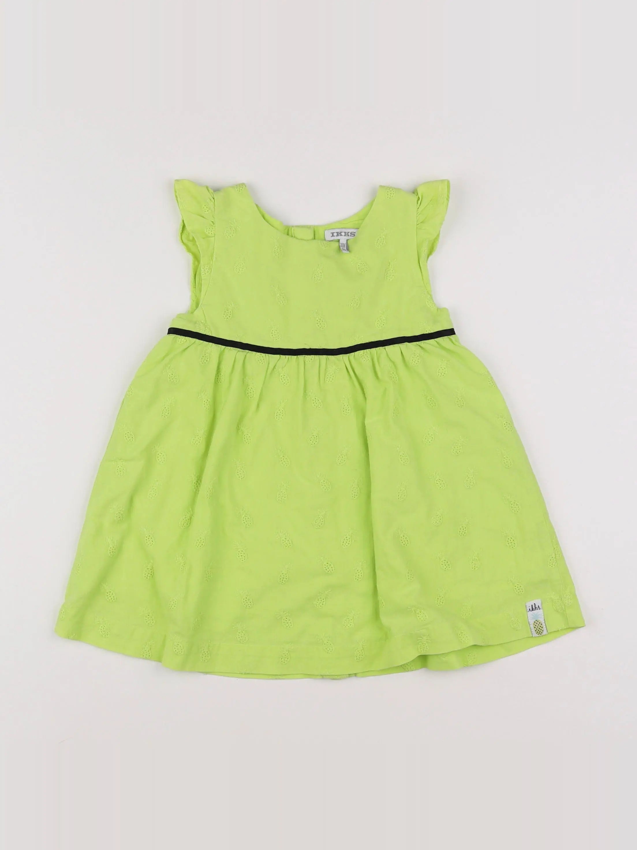 IKKS - robe vert fluo - 18 mois