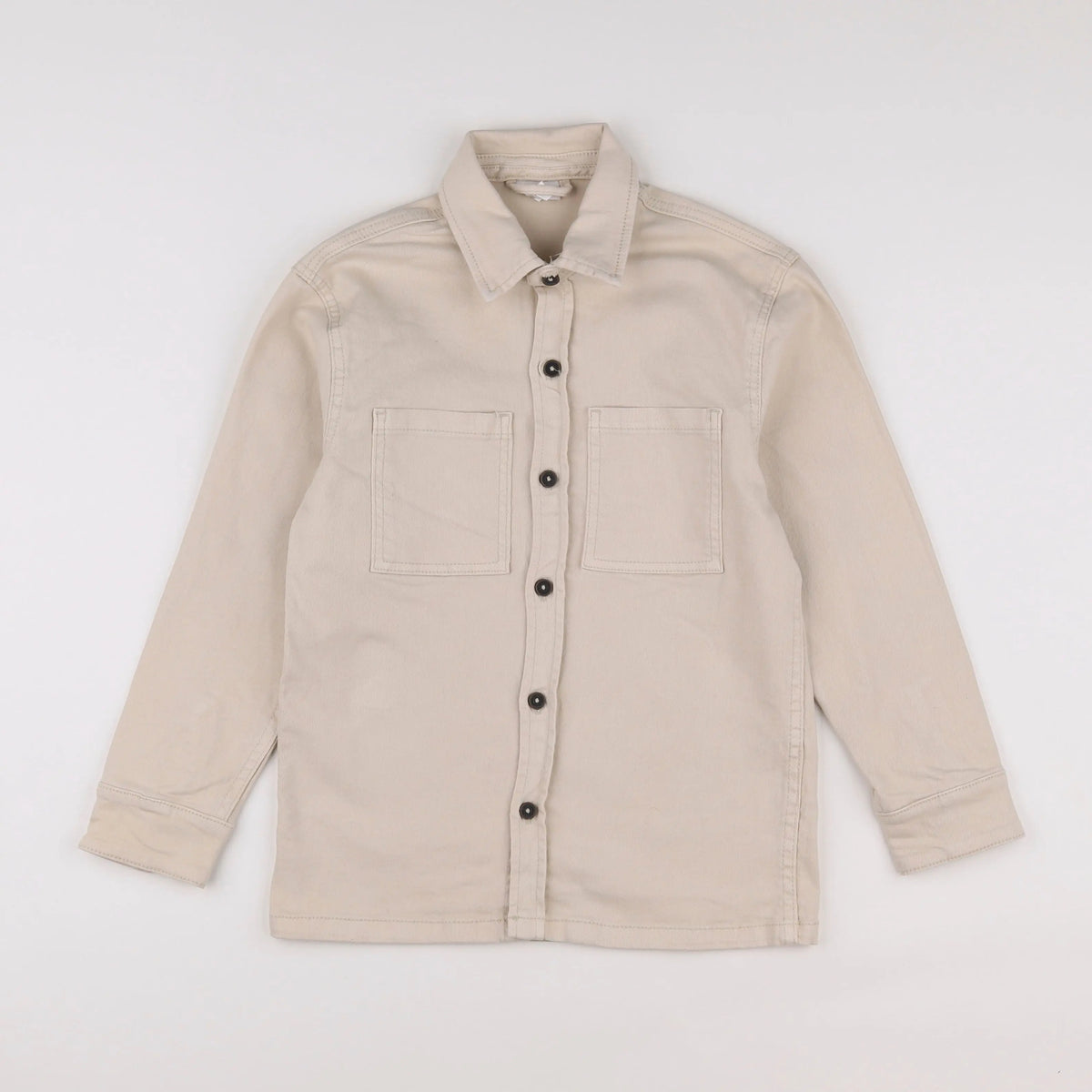 Vertbaudet - chemise imprimé au dos beige - 10 ans