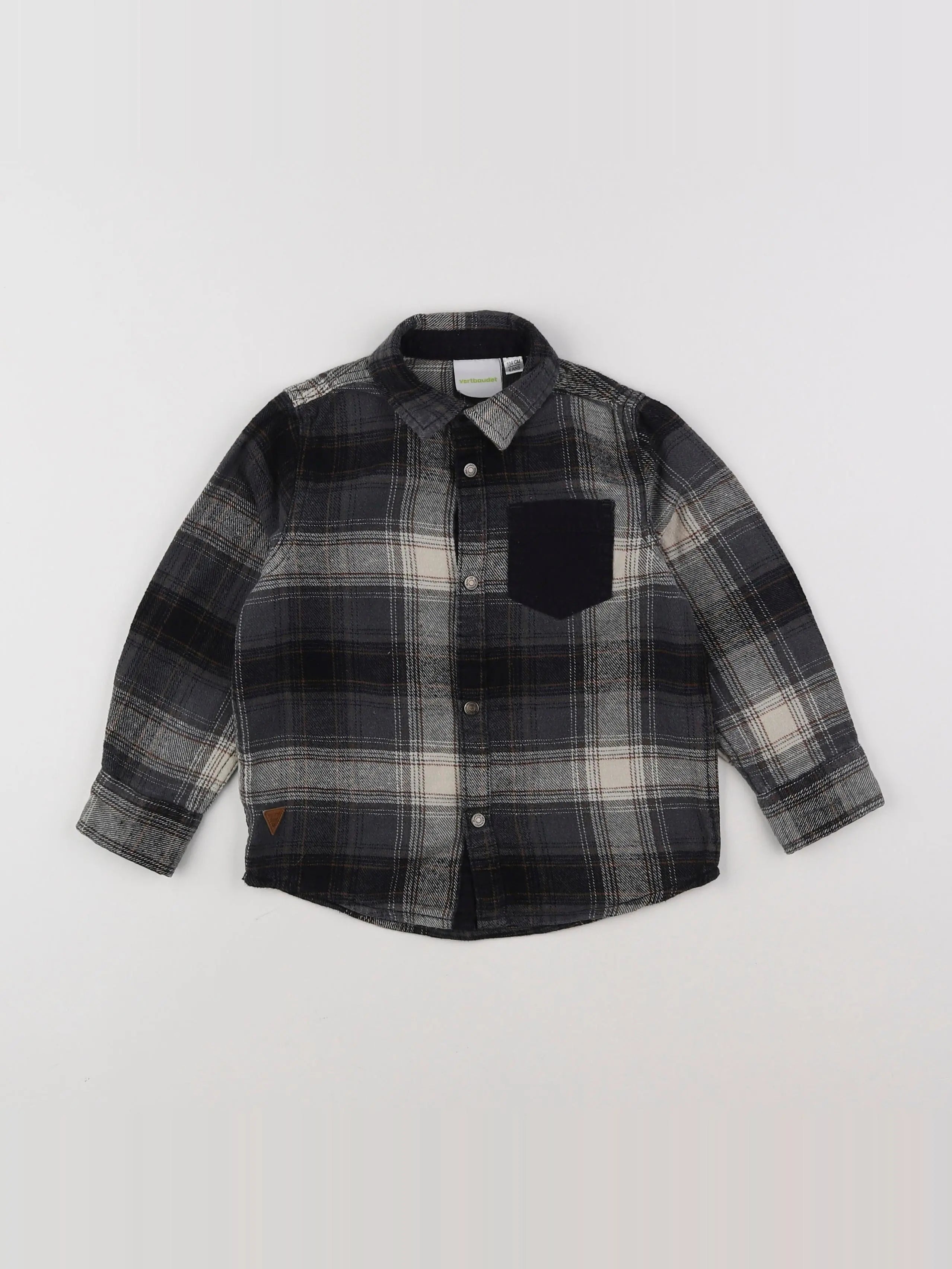 Vertbaudet - chemise noir - 4 ans