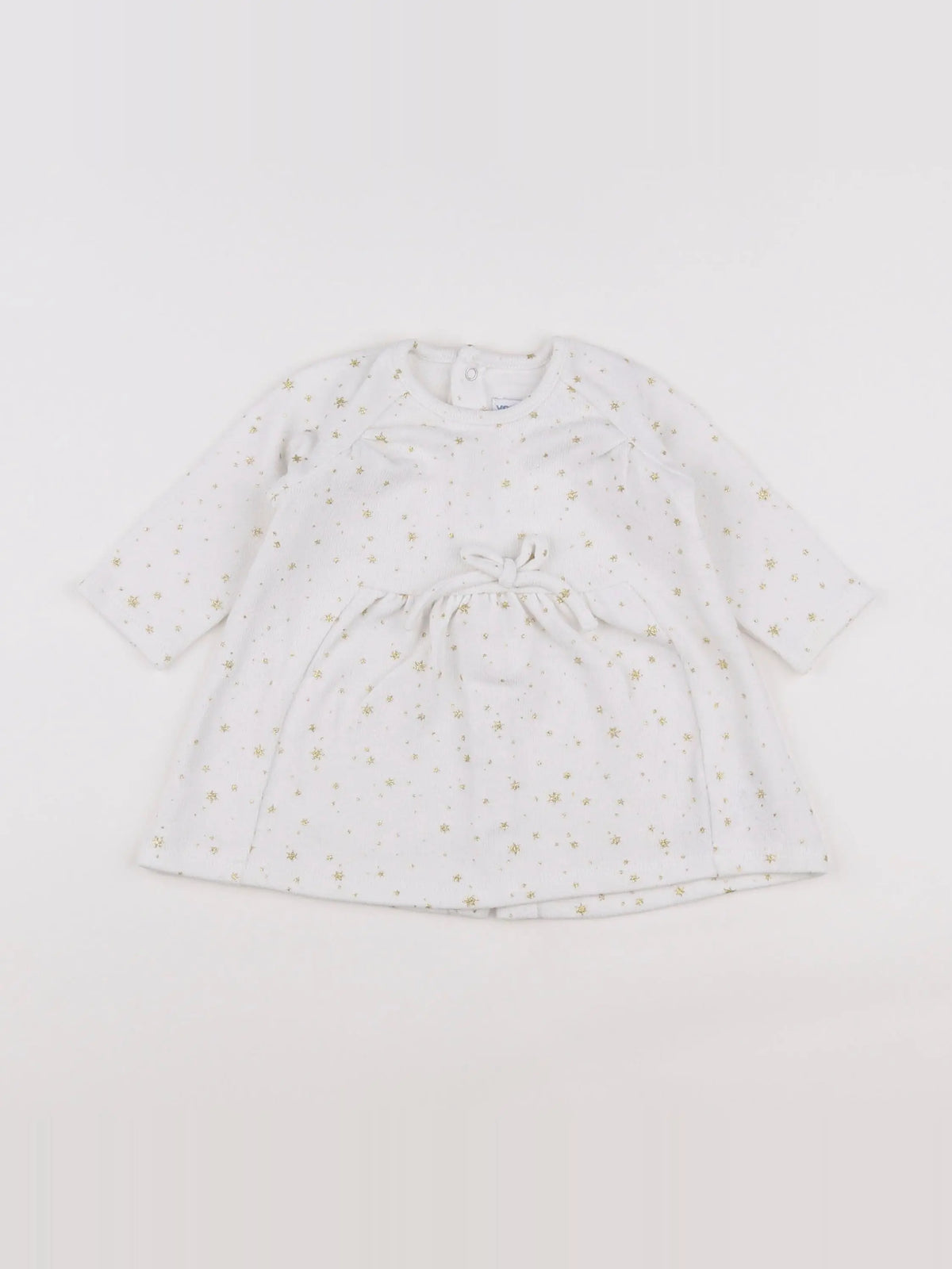 Vertbaudet - robe blanc, or - 6 mois