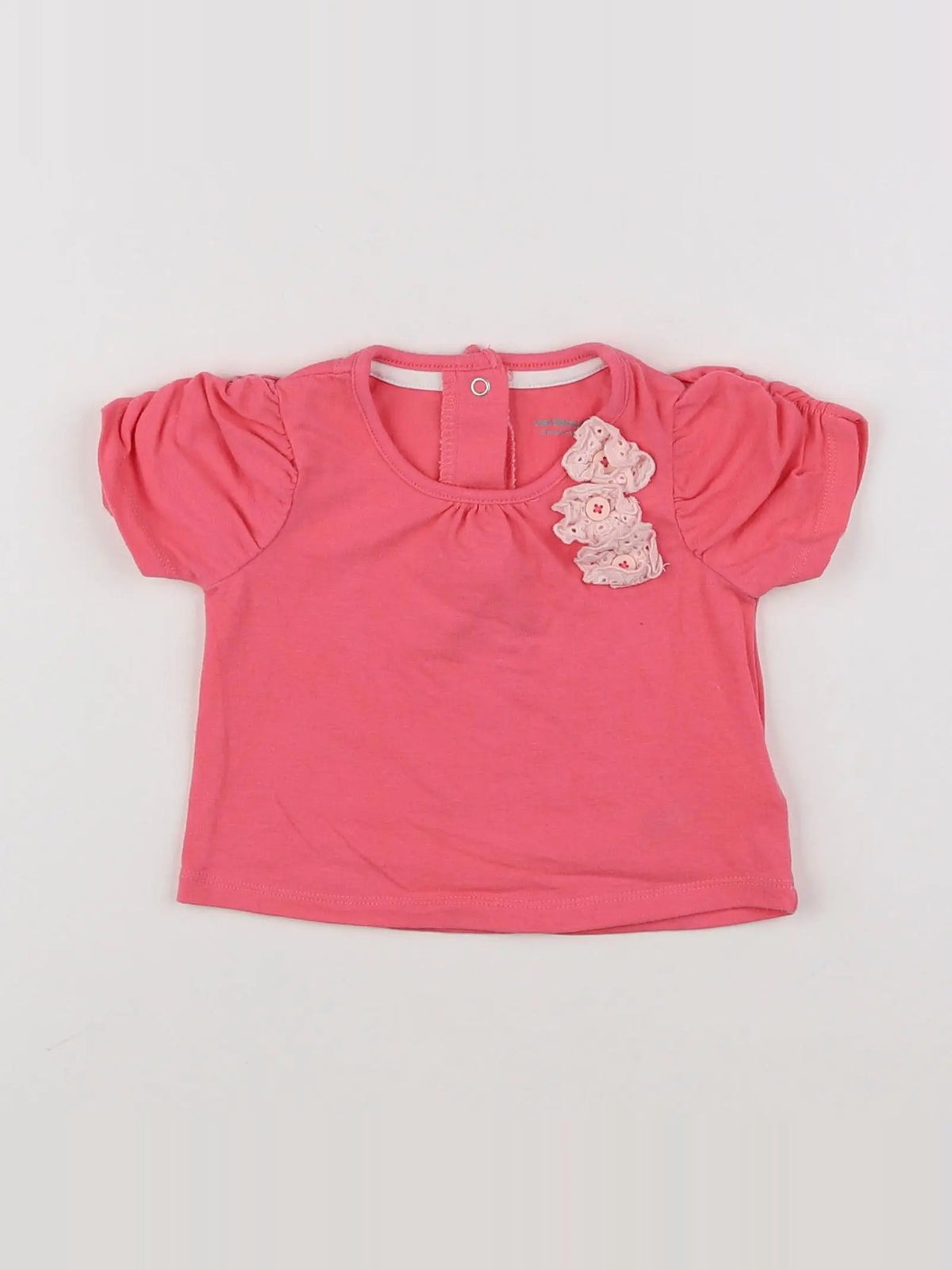 Vertbaudet - tee-shirt rose - 6 mois