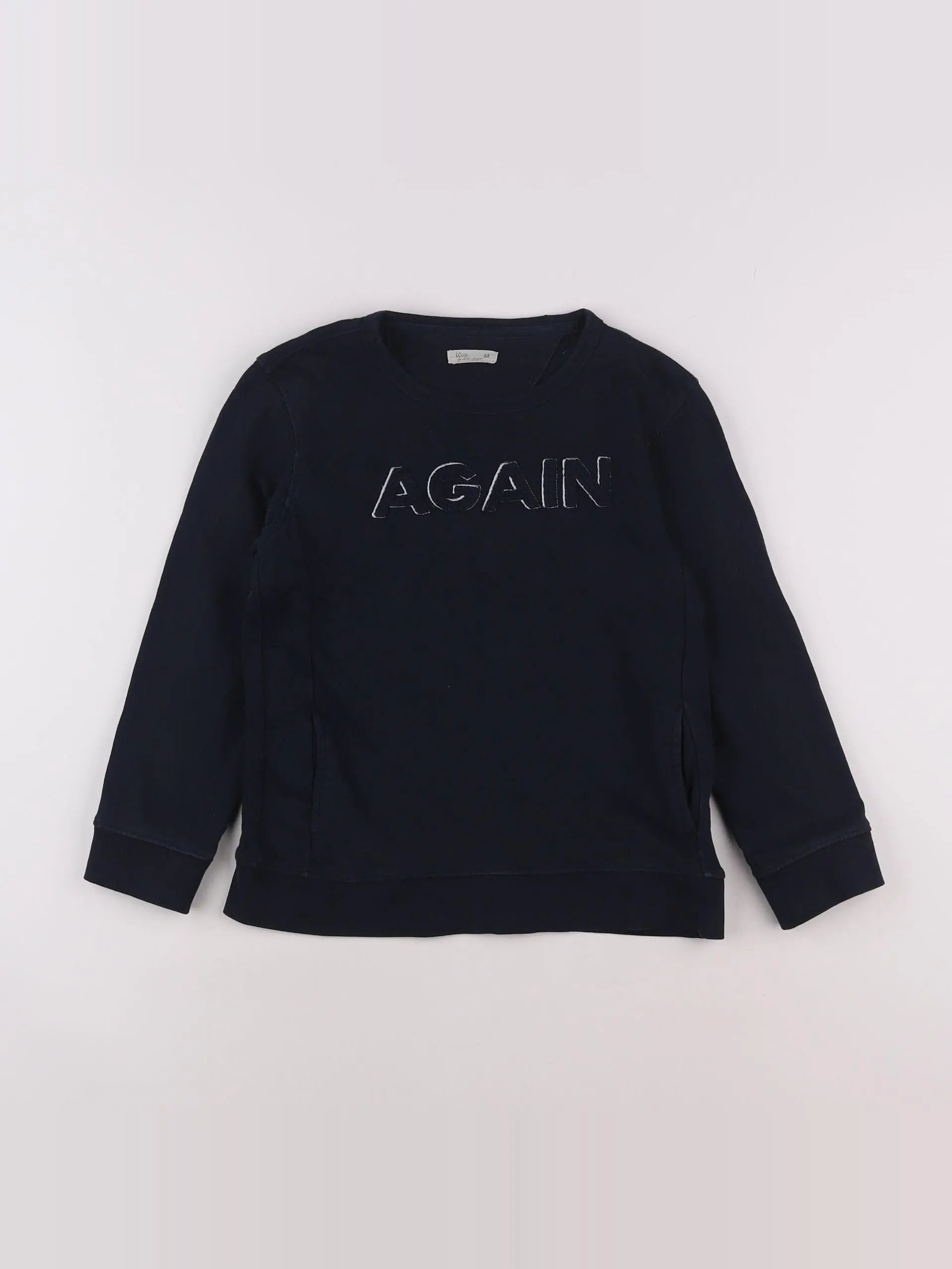 Little Cigogne - sweat bleu - 8 ans