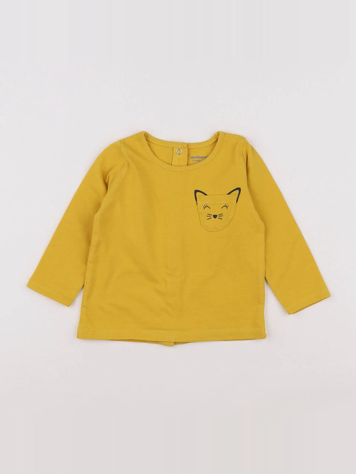 Vertbaudet - tee-shirt jaune - 6 mois