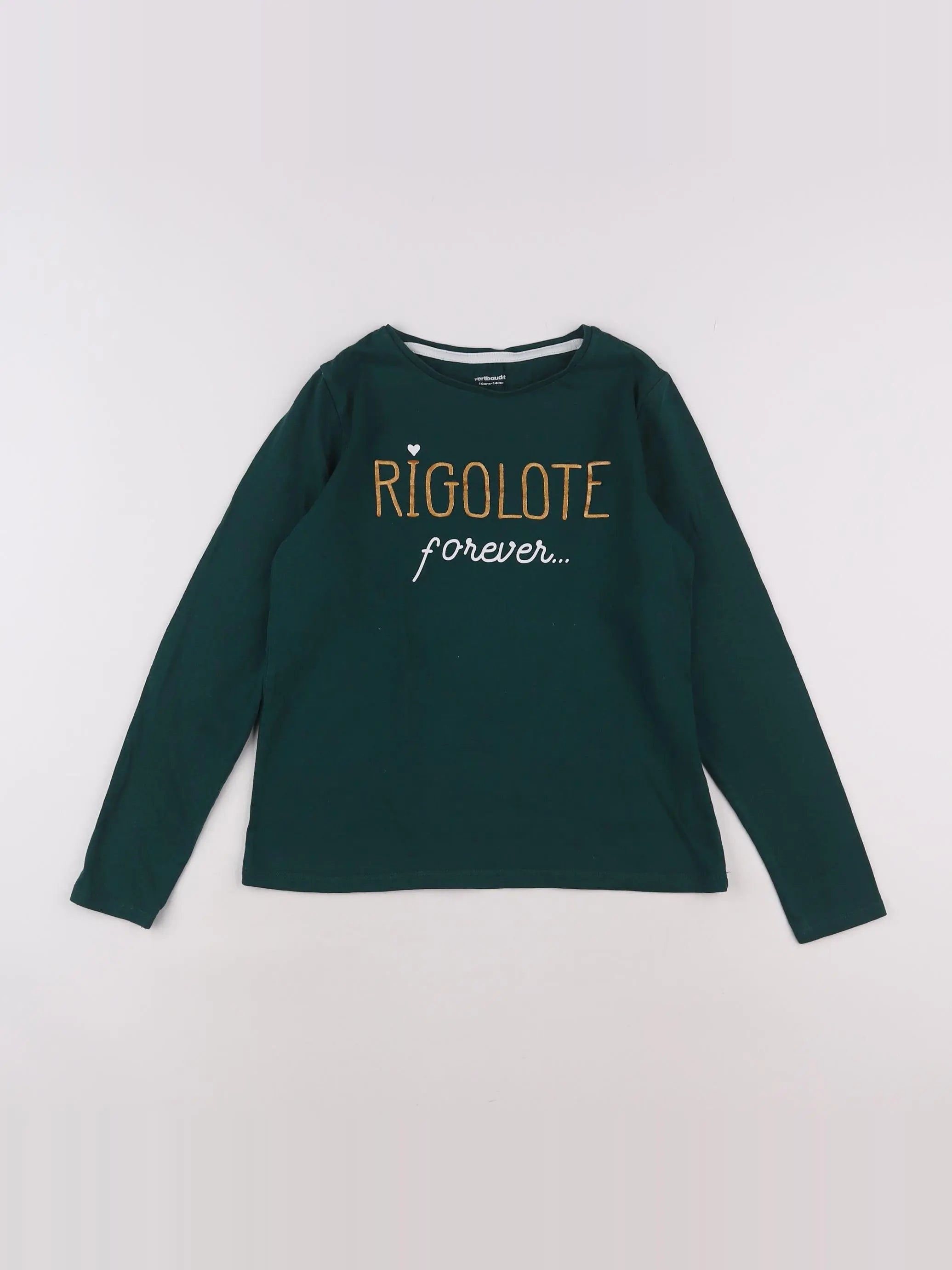 Vertbaudet - tee-shirt vert - 10 ans