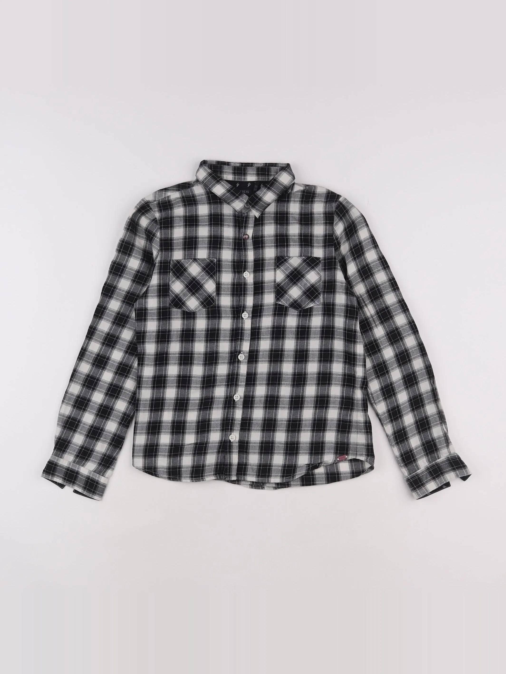 IKKS - chemise blanc, noir - 10 ans