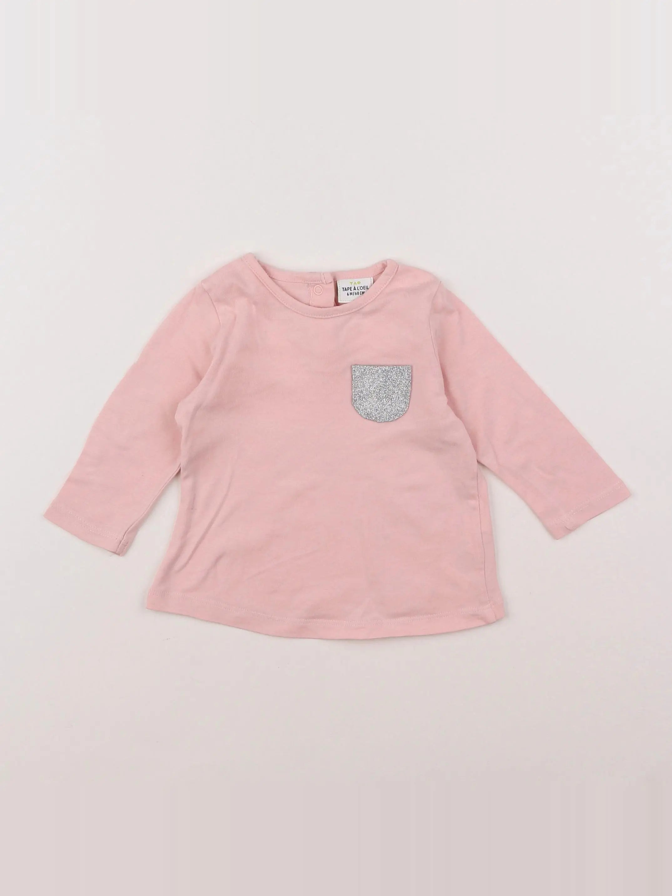 Tape à l'oeil - tee-shirt rose - 6 mois