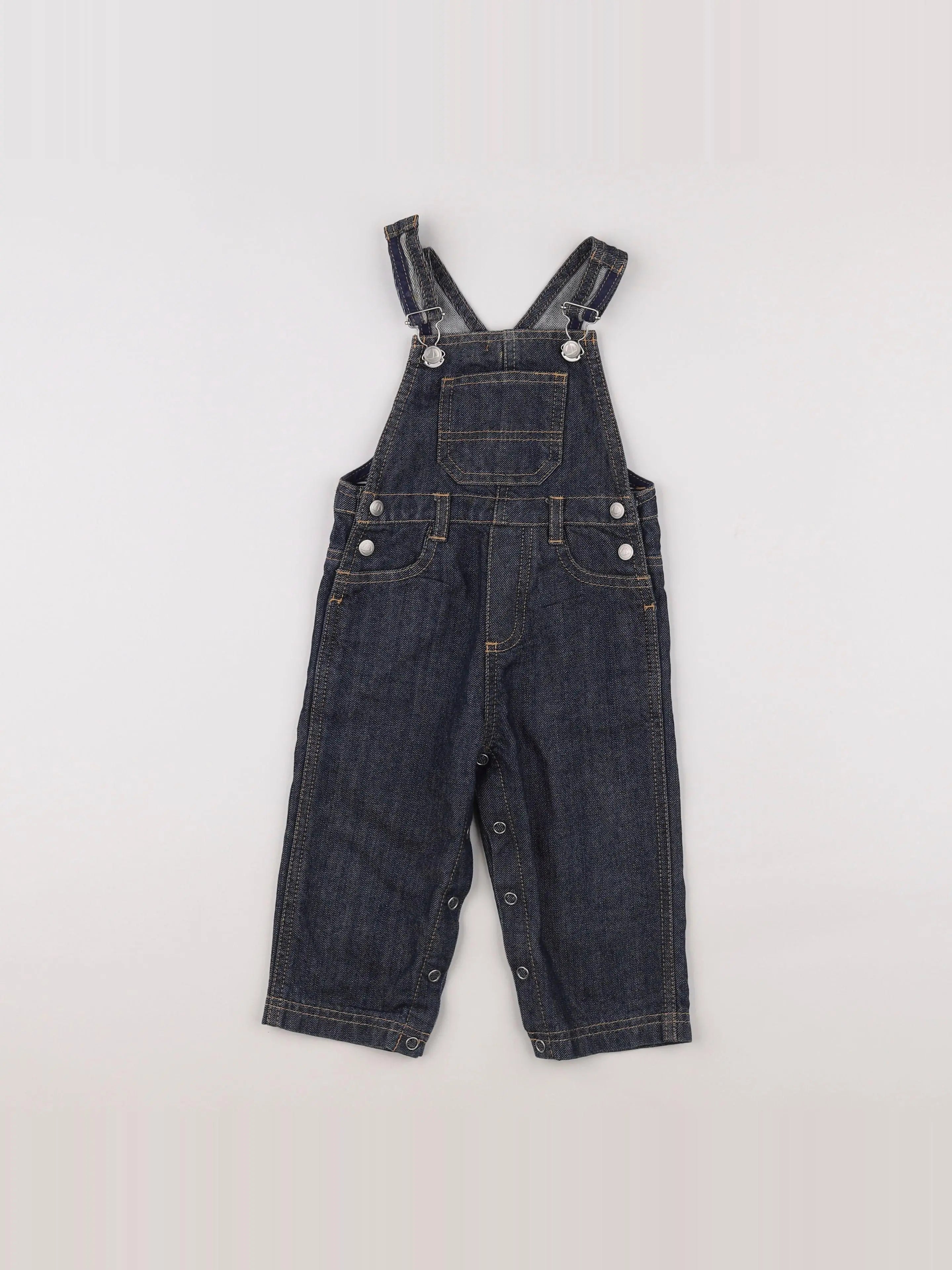 Petit Bateau - salopette bleu - 12 mois