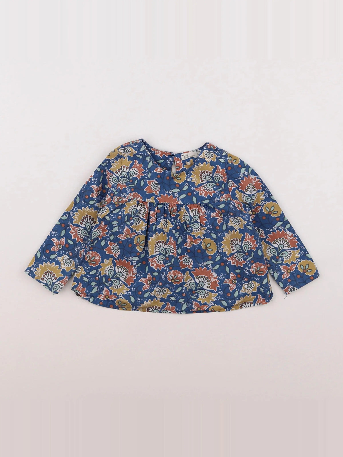 Little Cigogne - blouse bleu - 12 mois