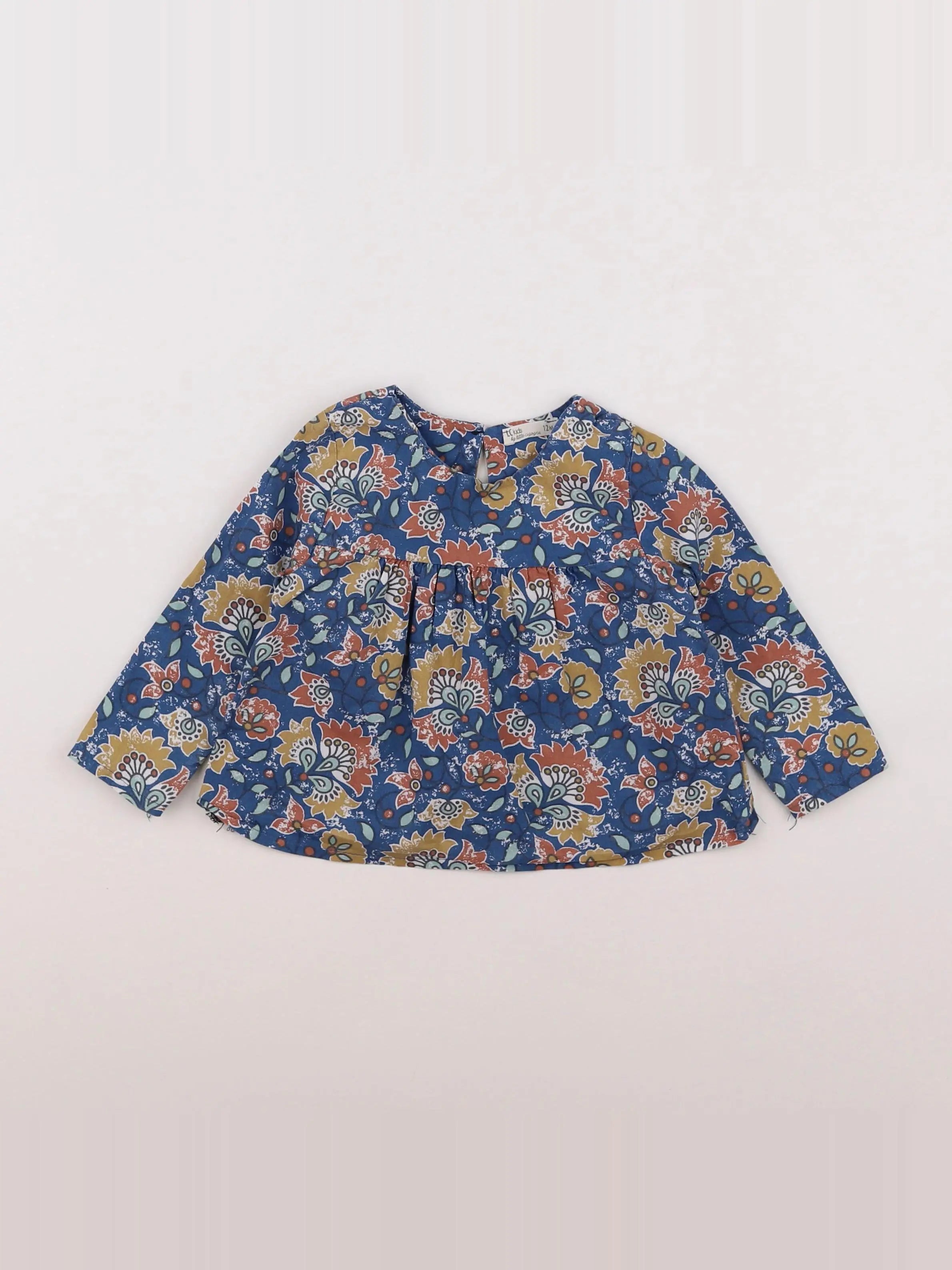 Little Cigogne - blouse bleu - 12 mois