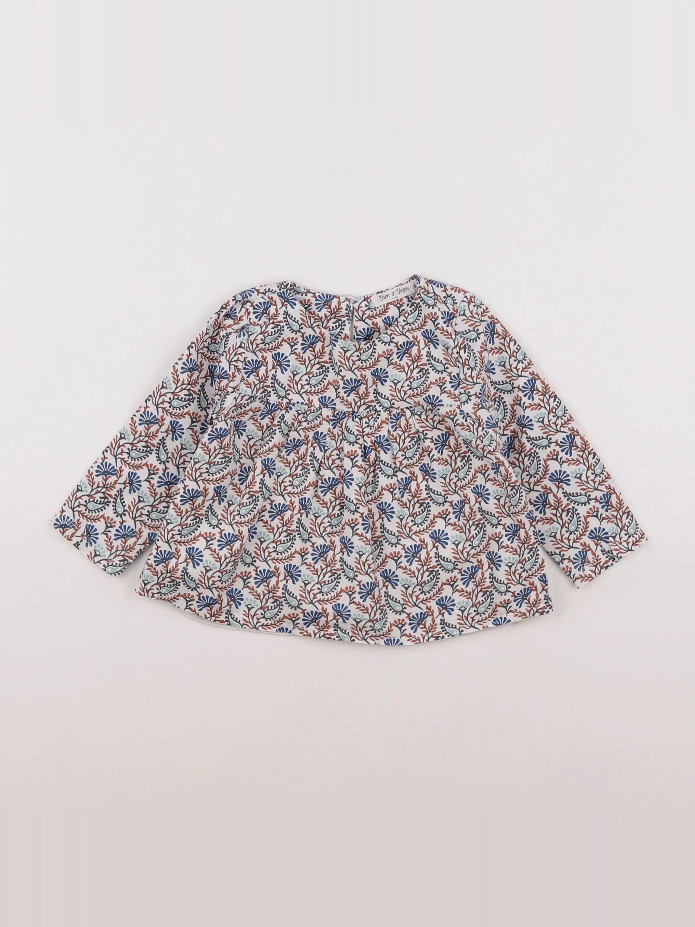 Eden & Victor - blouse multicolore - 12 mois