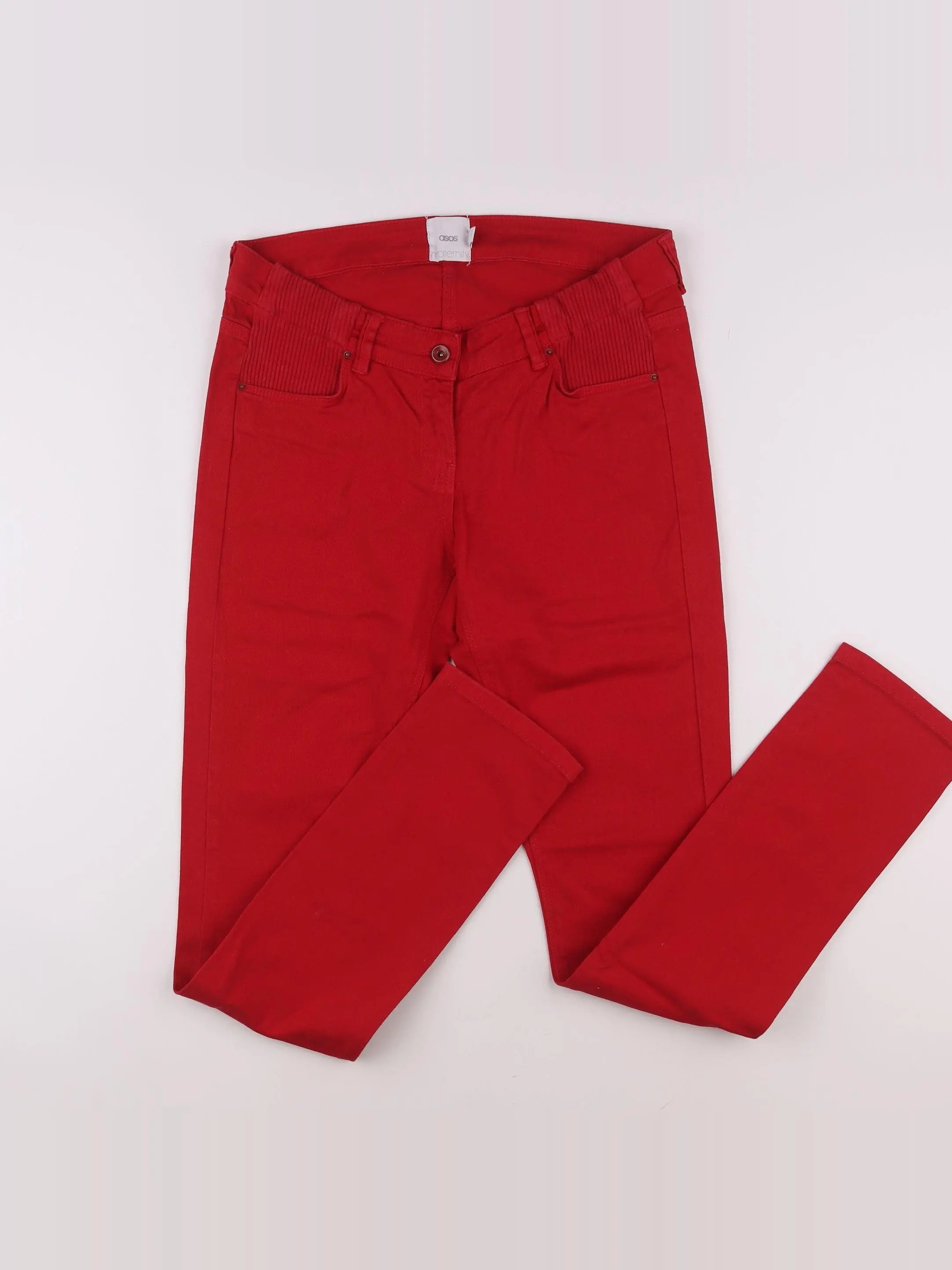 Asos - pantalon grossesse rouge - 38