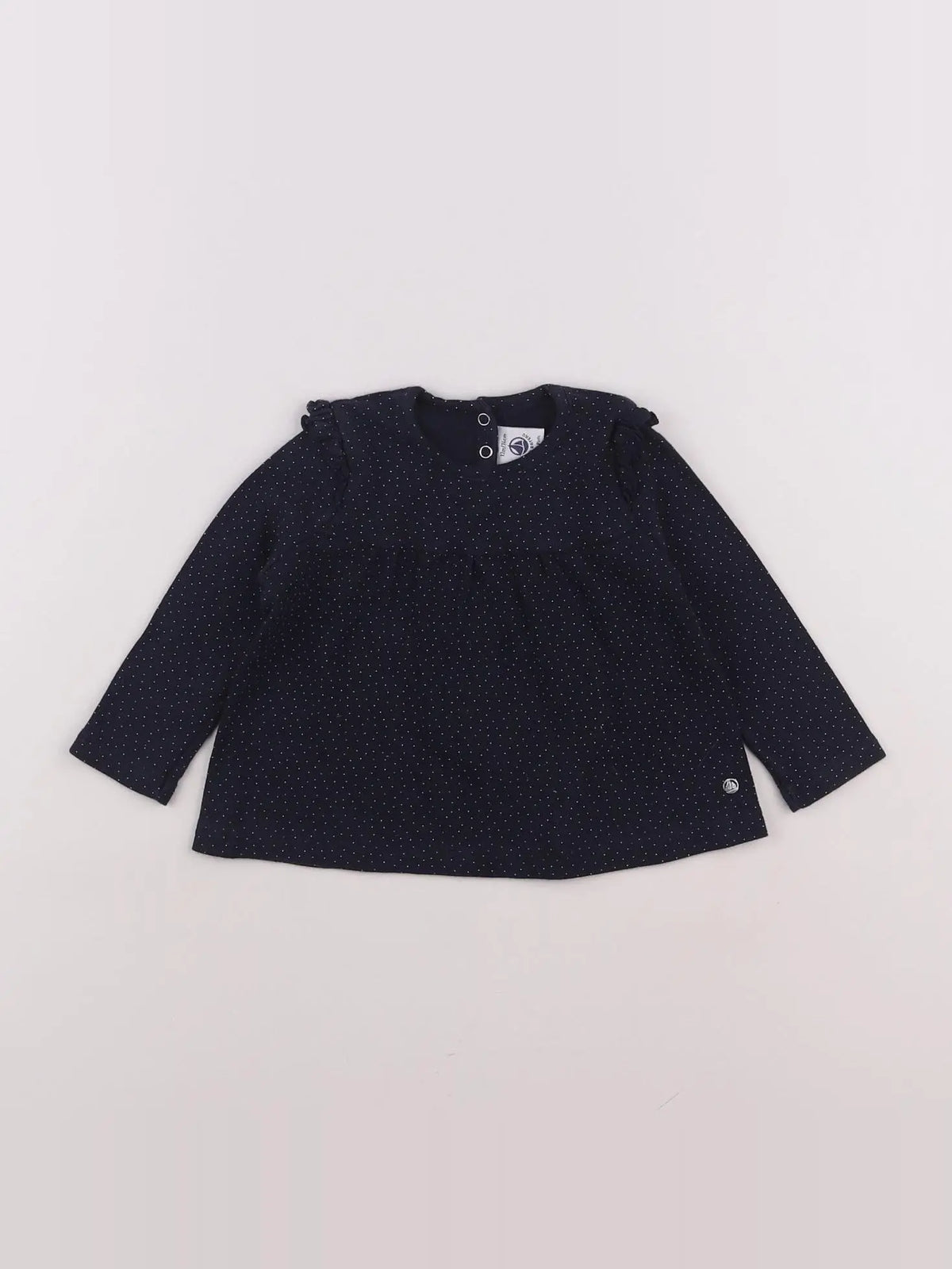 Petit Bateau - tee-shirt bleu - 12 mois