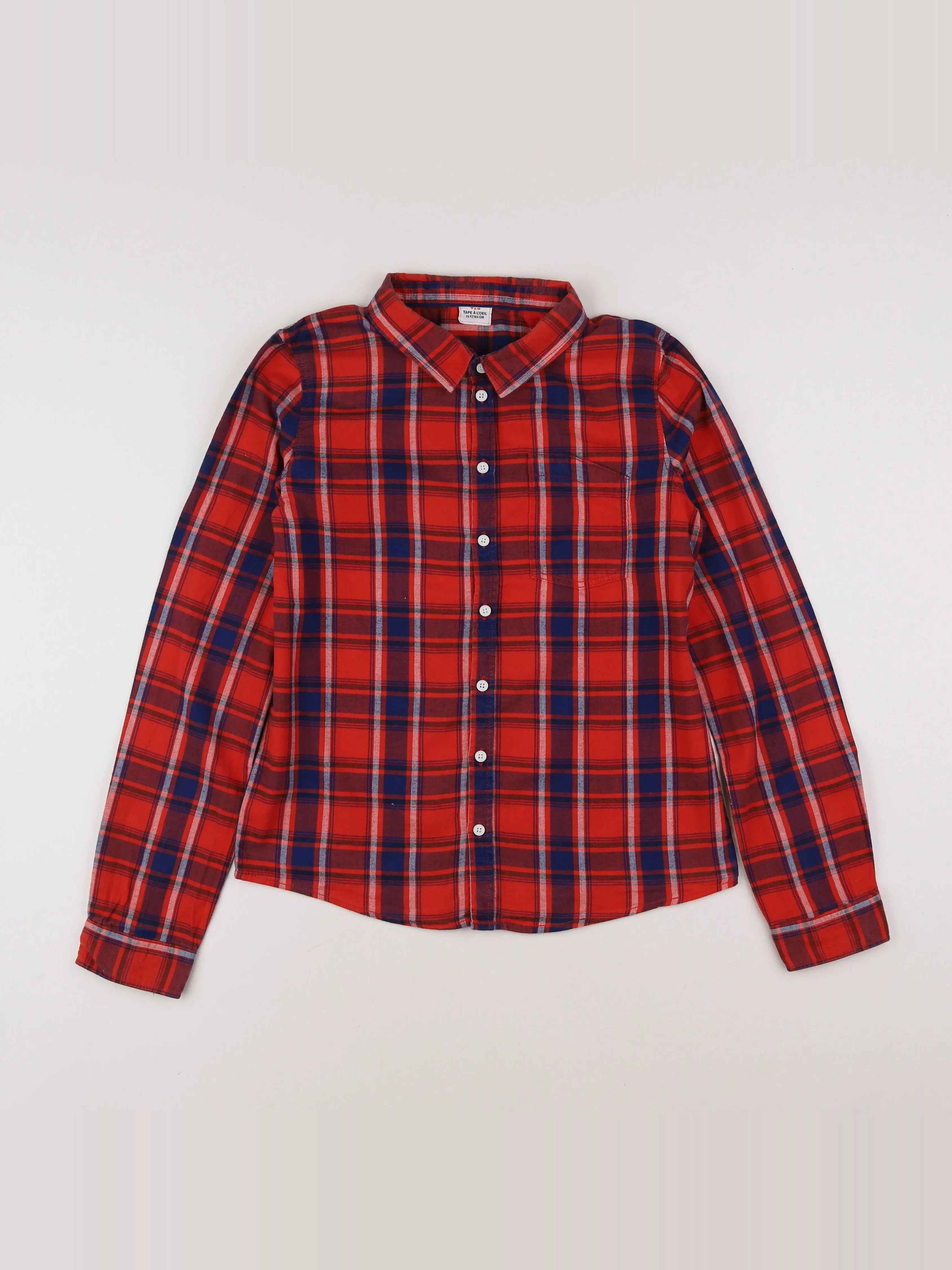 Tape à l'oeil - chemise rouge - 14 ans