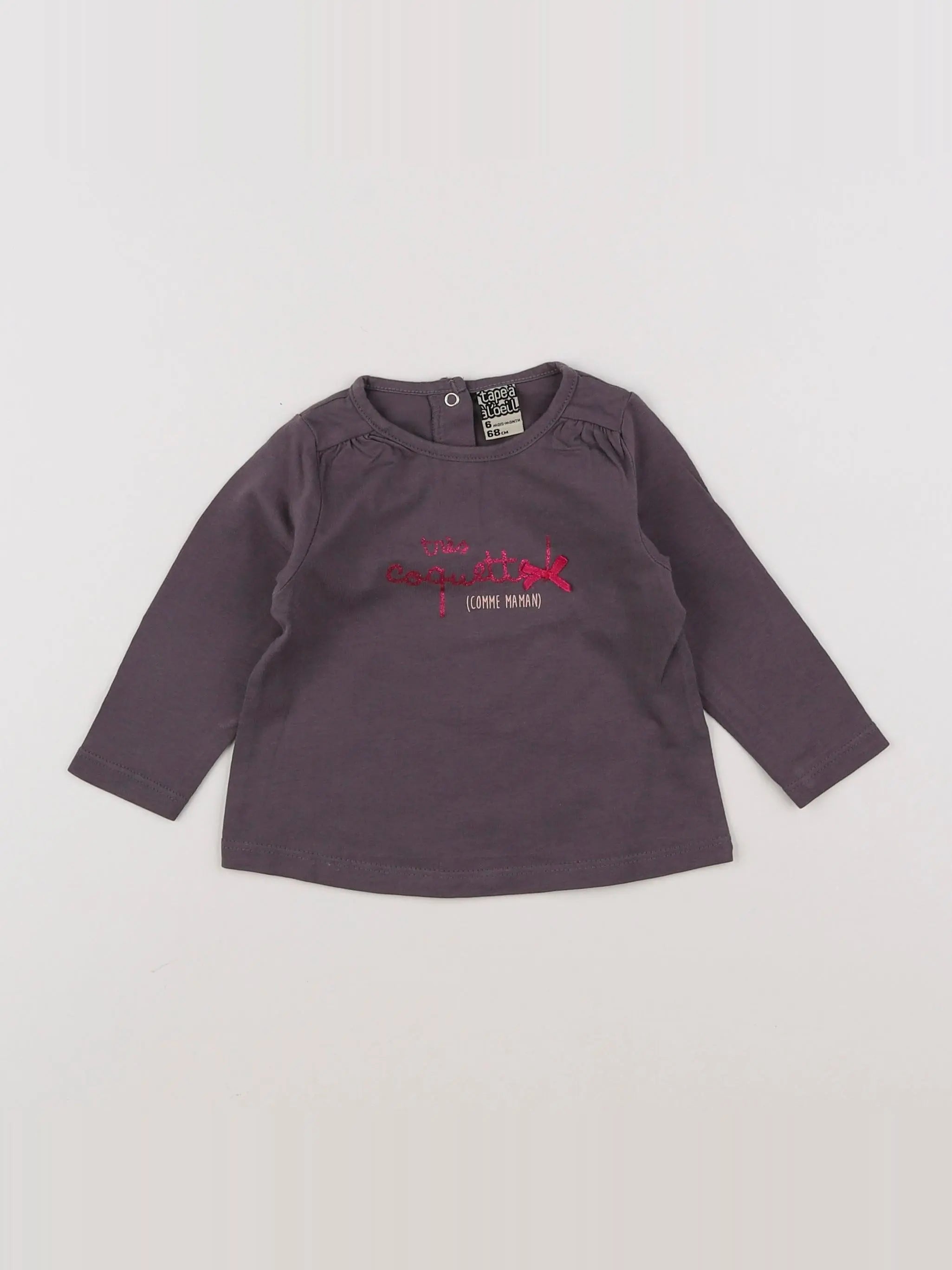 Tape à l'oeil - tee-shirt gris - 6 mois