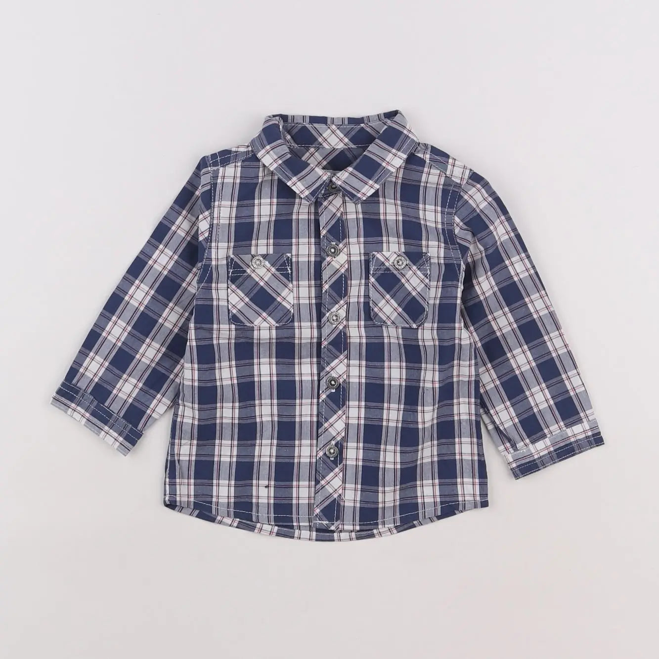 Vertbaudet - chemise bleu - 6 mois
