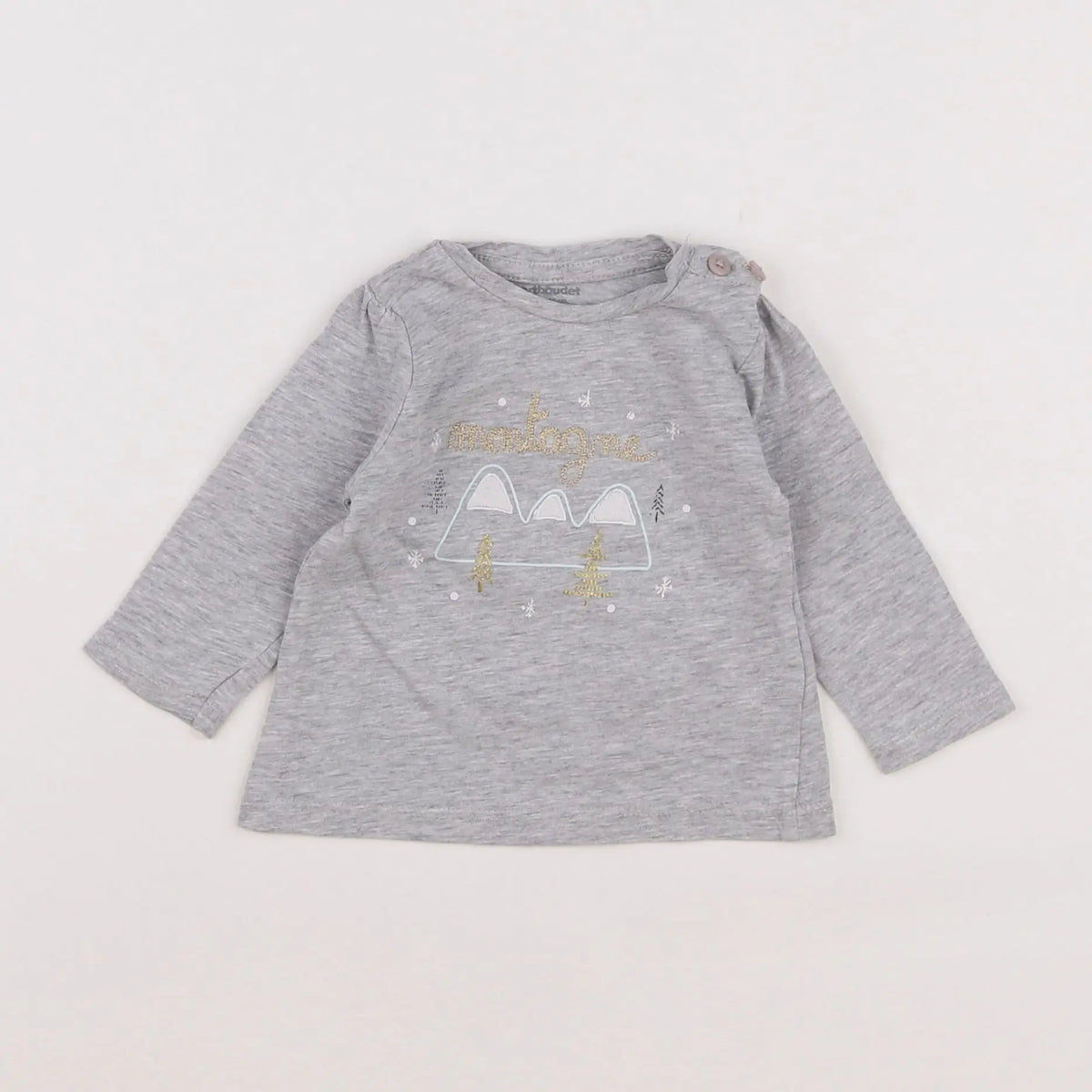 Vertbaudet - tee-shirt gris - 3 mois