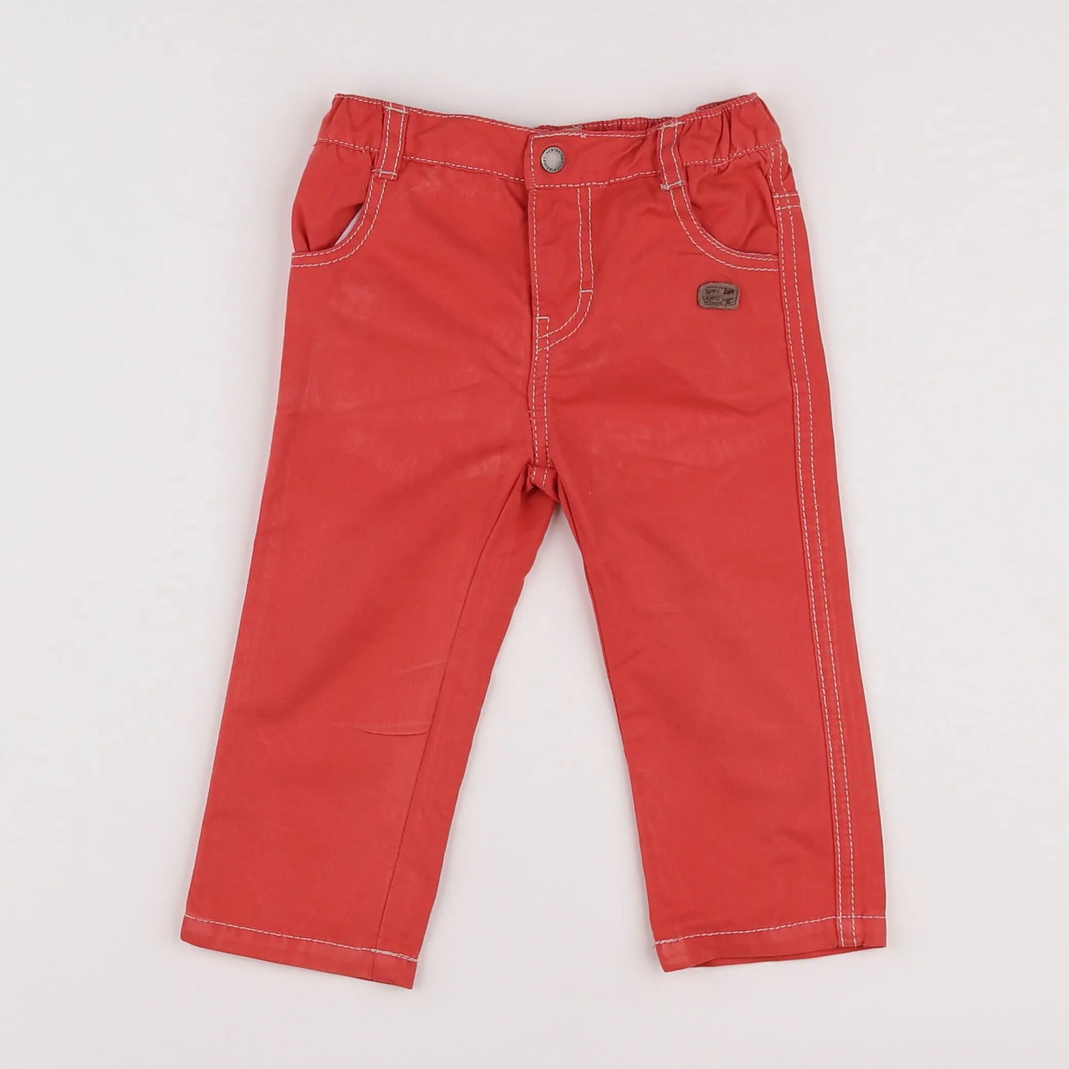 Vertbaudet - pantalon rouge - 18 mois