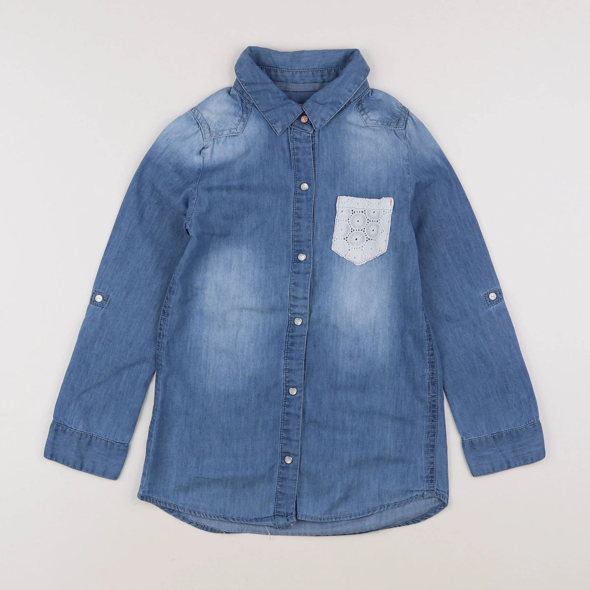 Vertbaudet - blouse bleu - 8 ans
