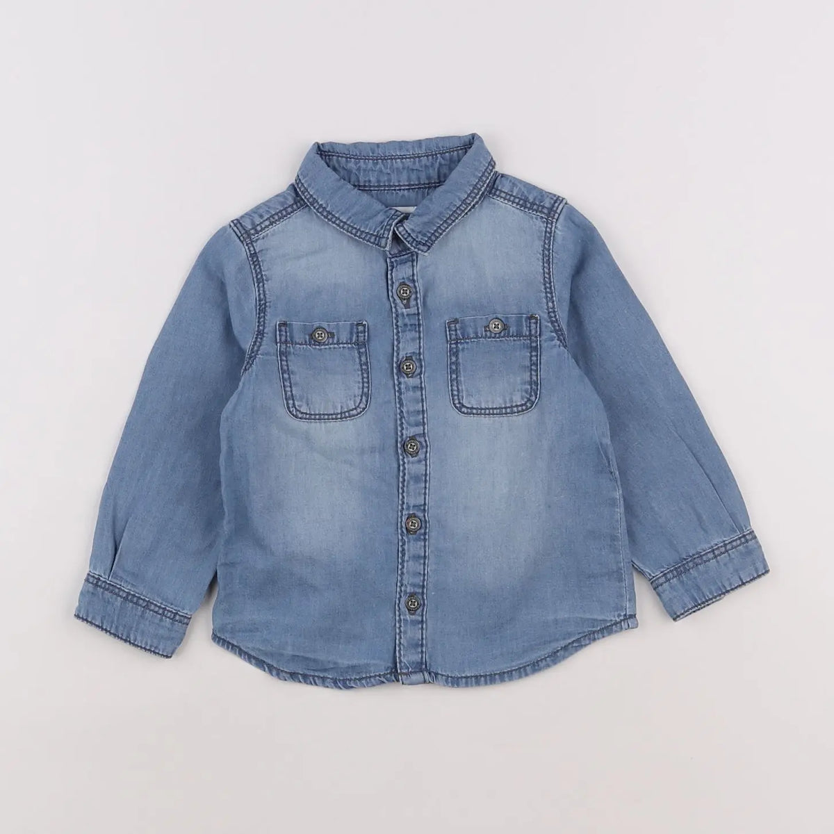 Vertbaudet - chemise bleu - 18 mois