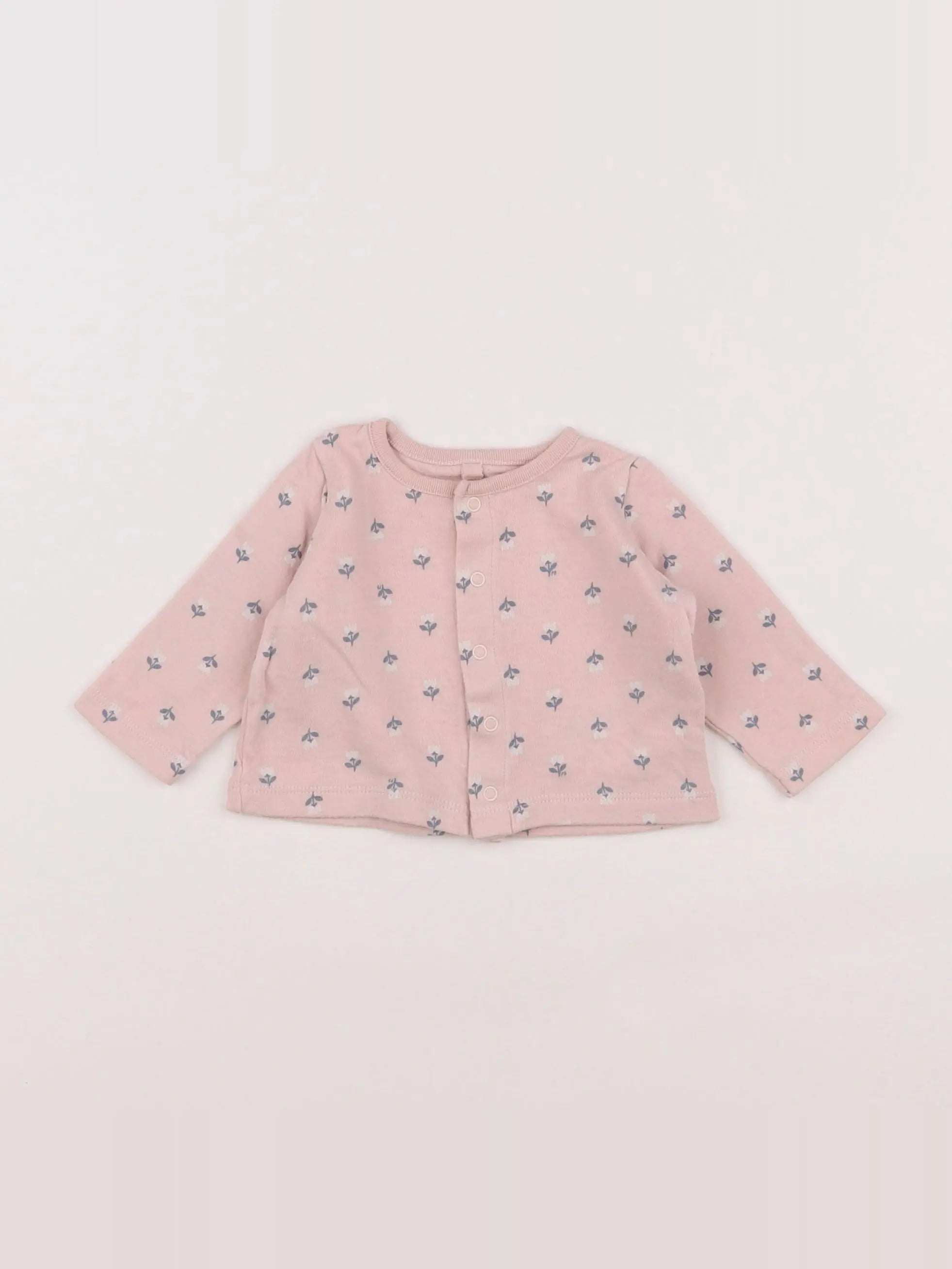 Petit Bateau - tee-shirt rose, vert - 3 mois