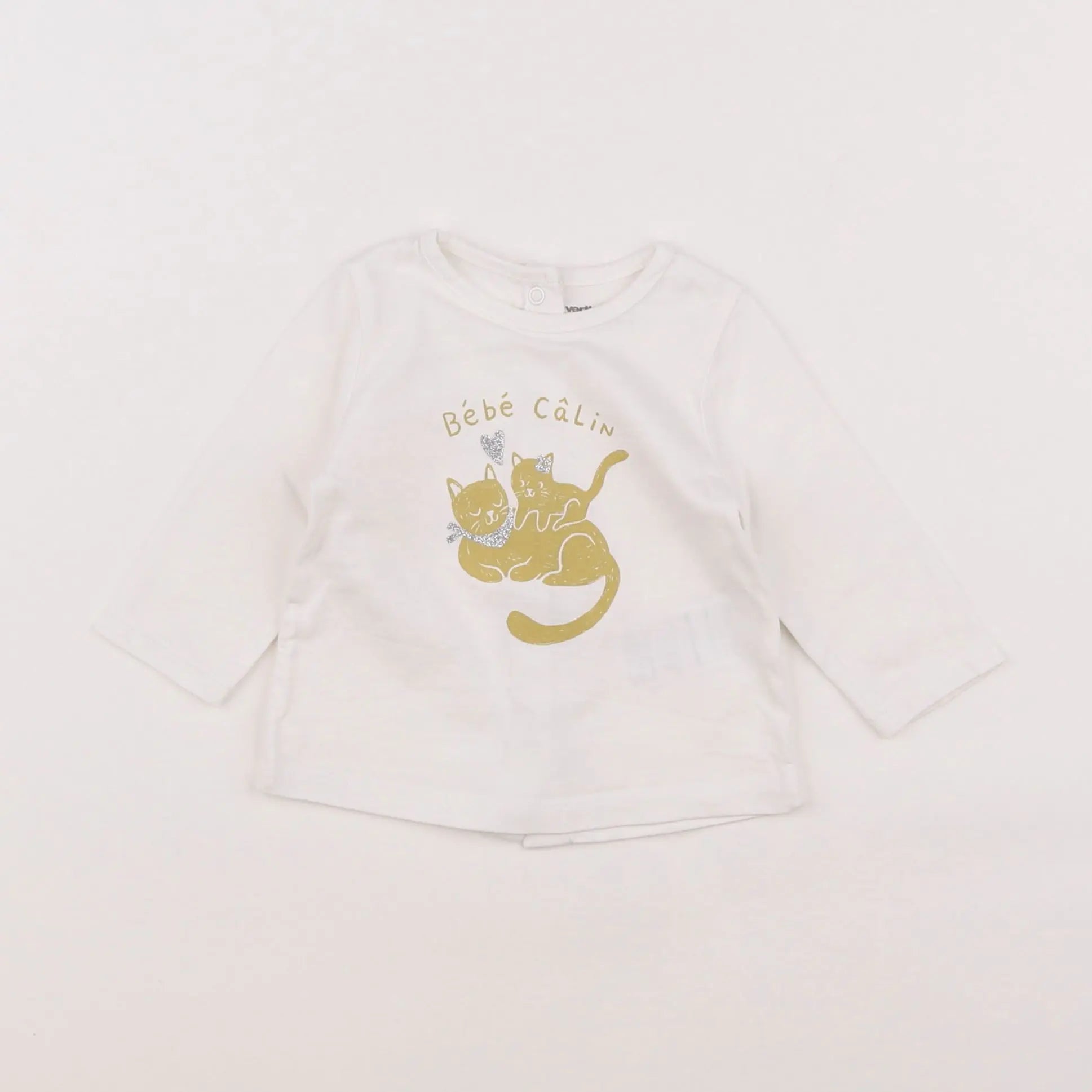 Vertbaudet - tee-shirt blanc - 3 mois