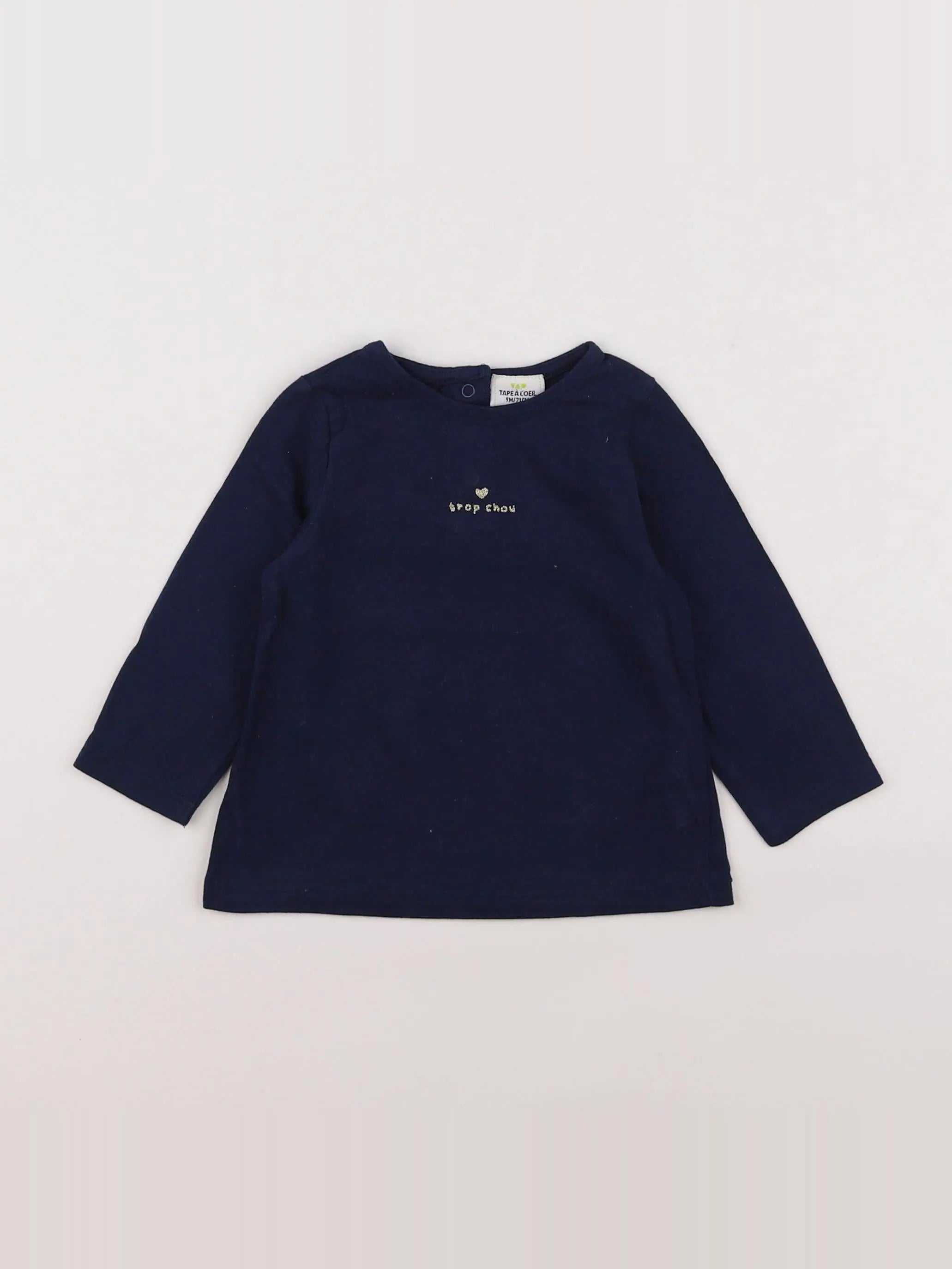 Tape à l'oeil - tee-shirt bleu - 9 mois