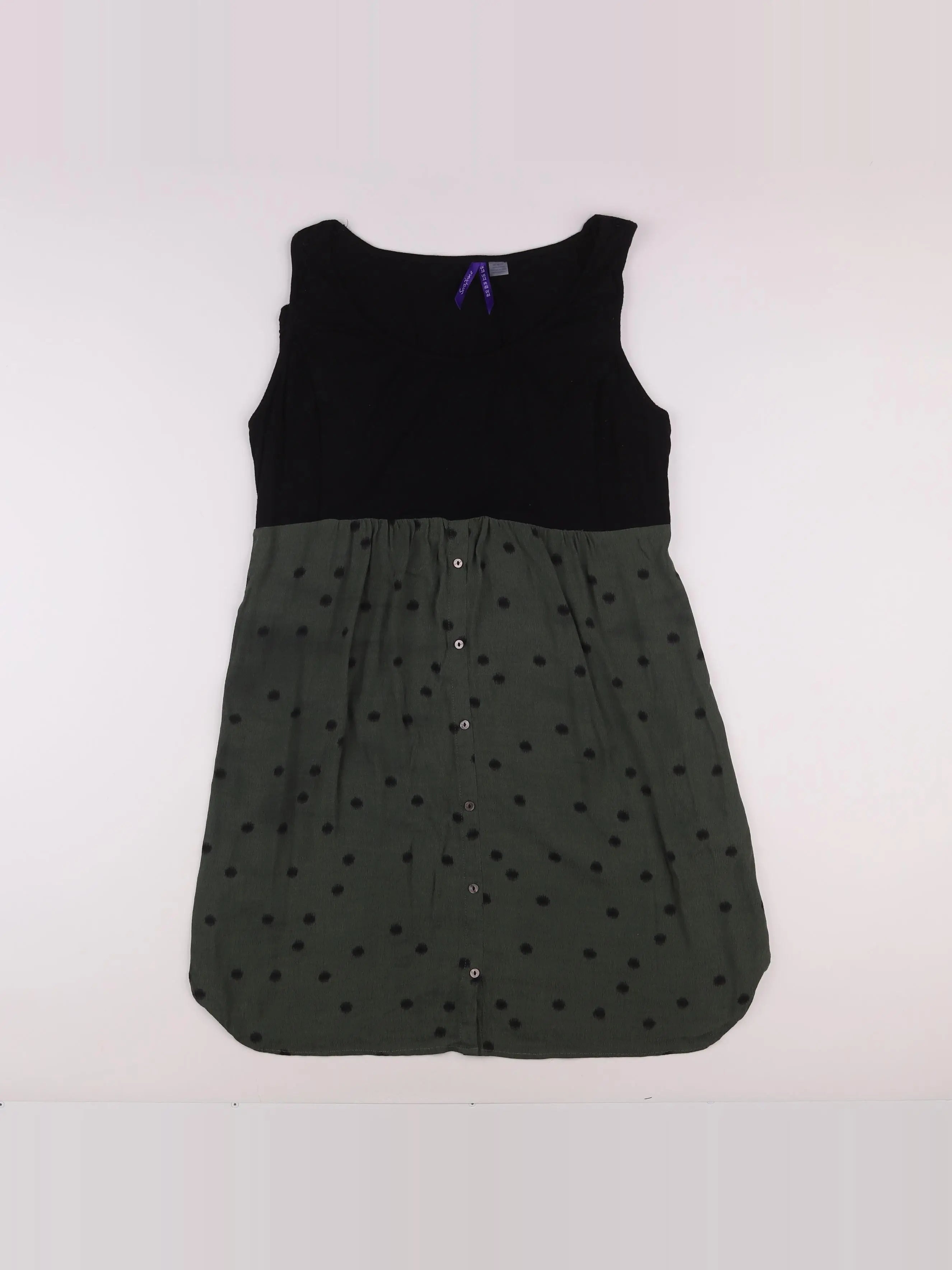 Seraphine - robe grossesse vert, noir - 46