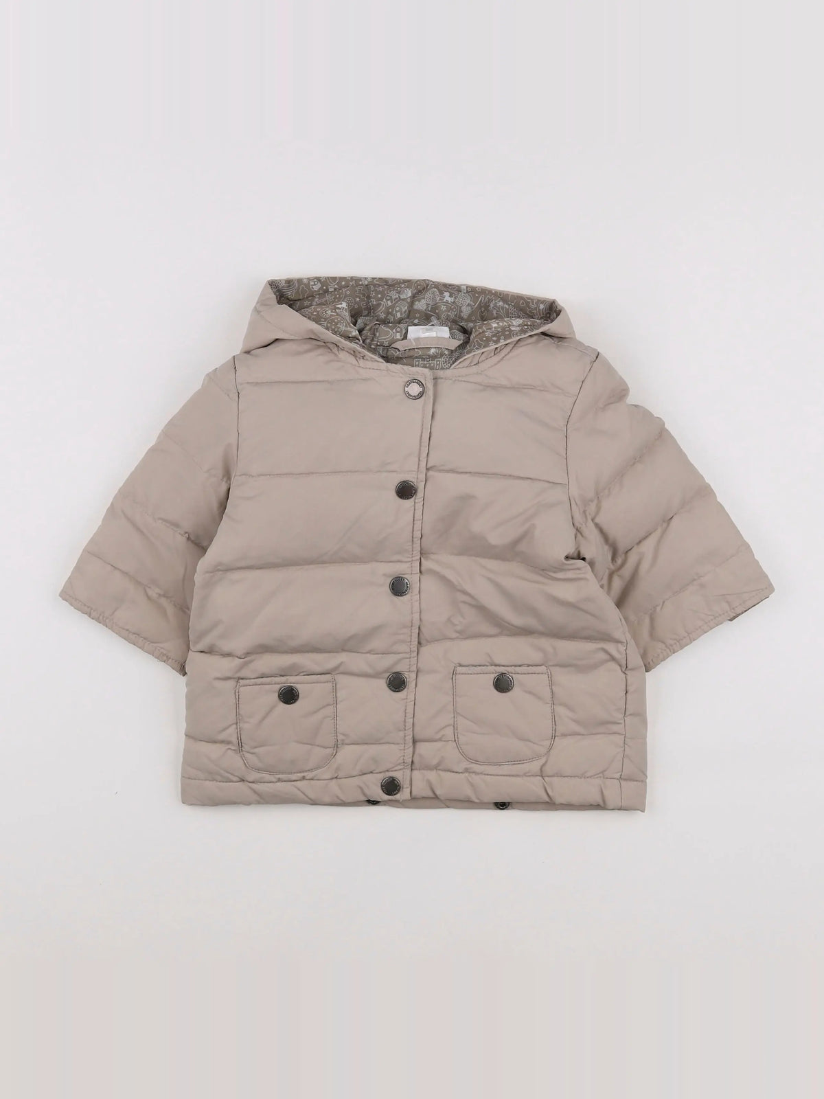 Vertbaudet - doudoune beige - 6/9 mois