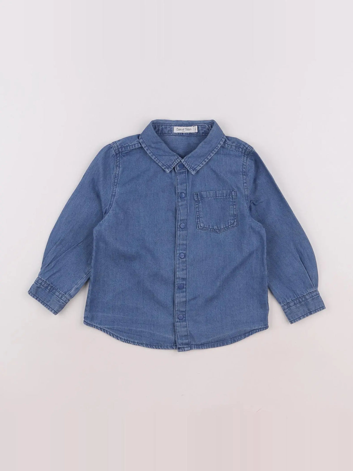 Eden & Victor - chemise bleu - 18 mois