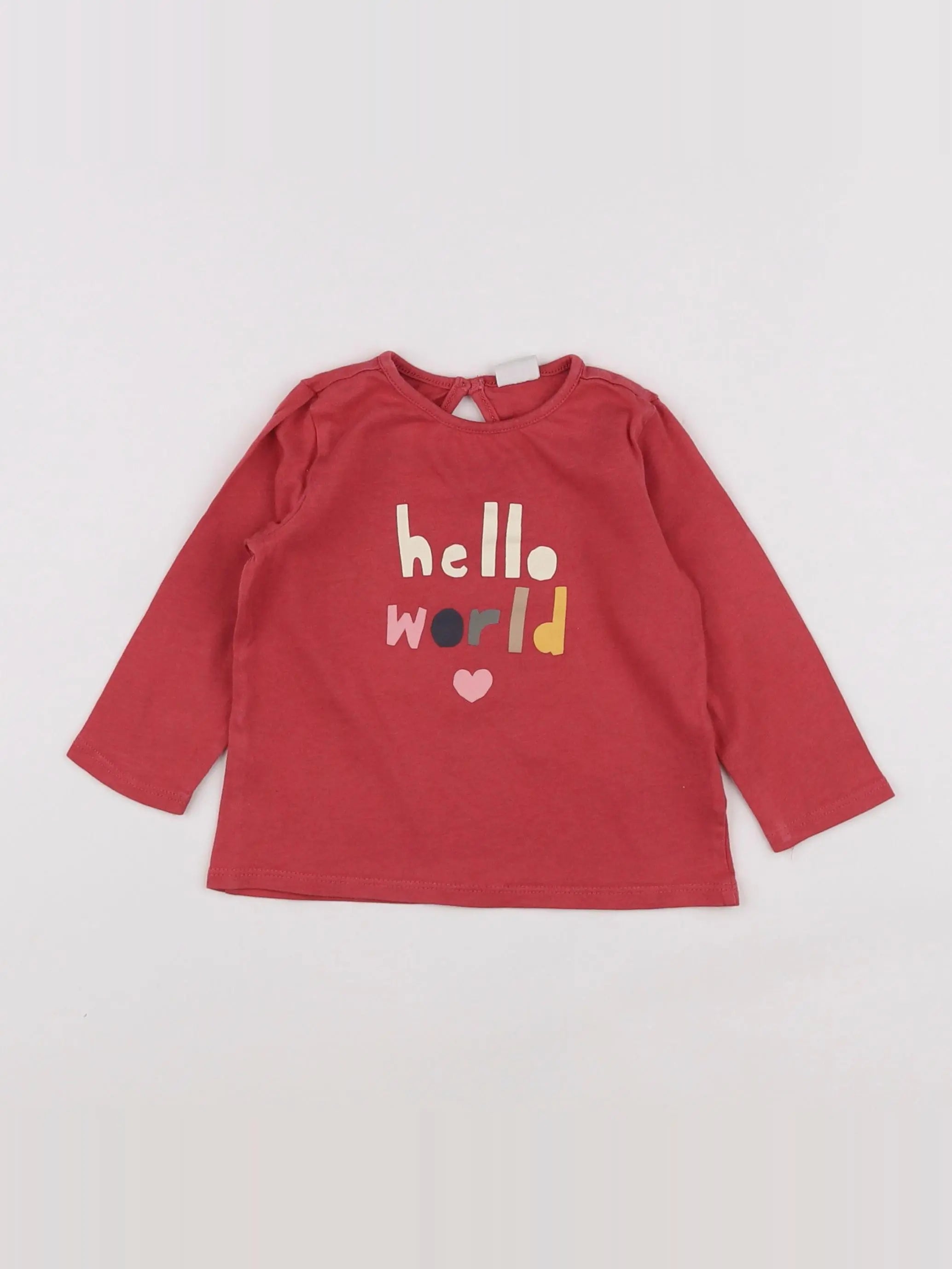 H&M - tee-shirt rose - 9 mois