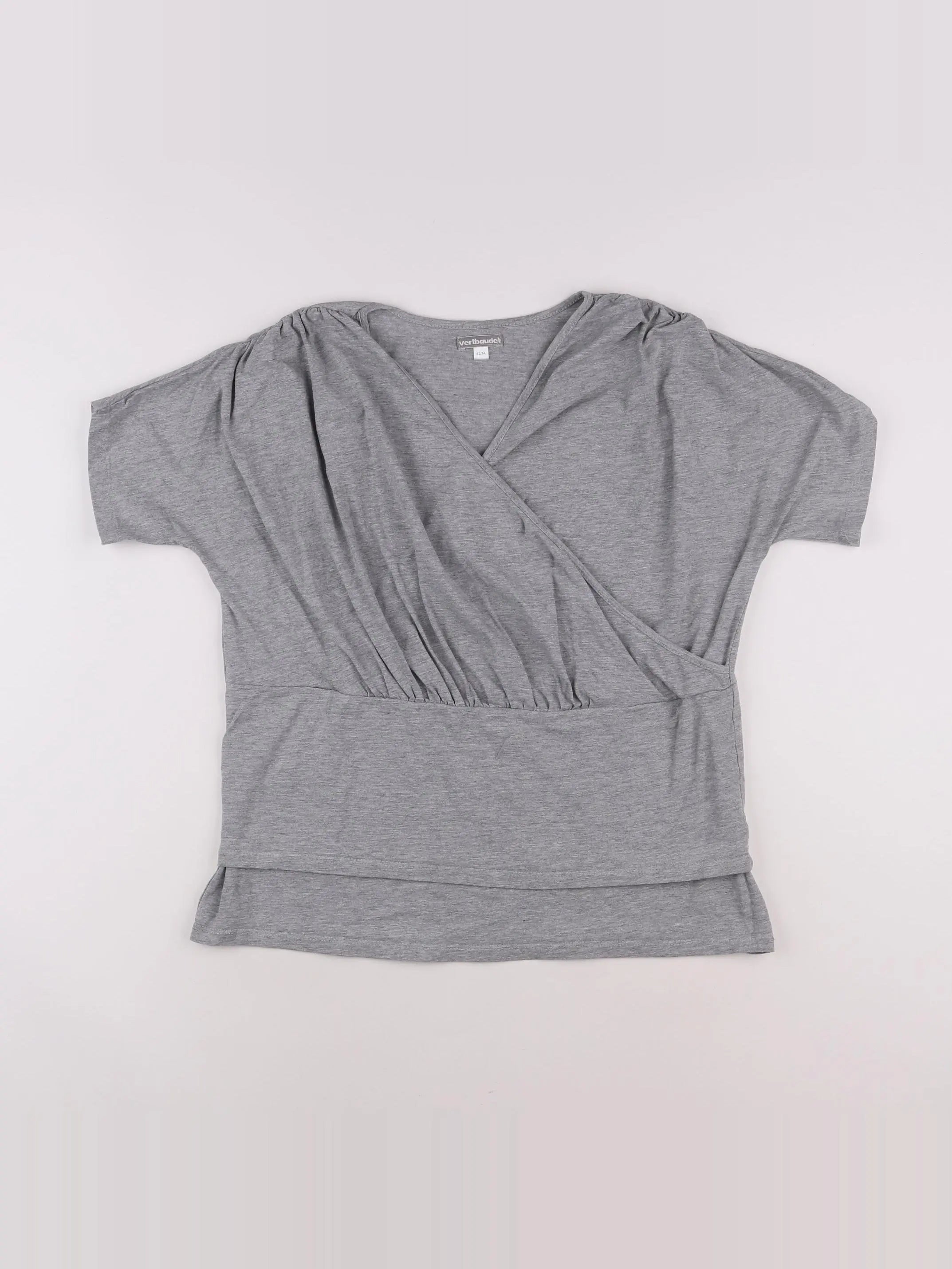 Vertbaudet - tee-shirt grossesse, allaitement gris - 42 à 44